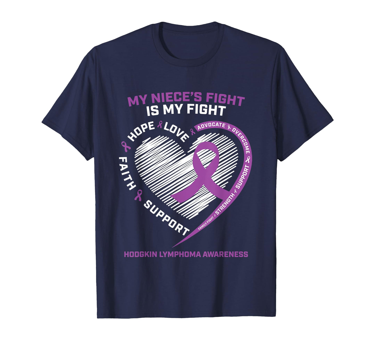 Lymphoma Cancer Shirts Niece Hodgkin's Lymphoma Awareness T-Shirt