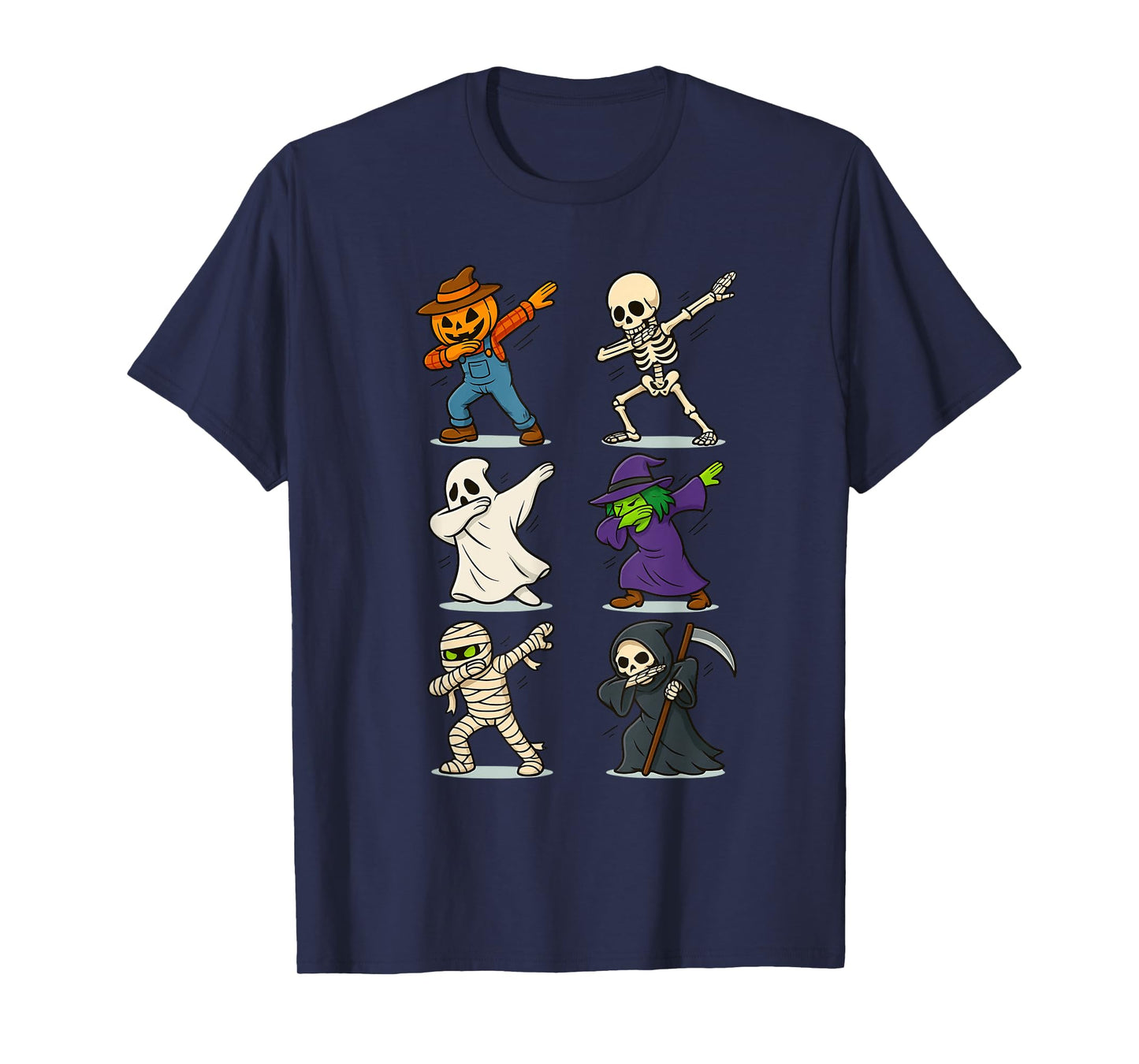 Funny Dabbing Skeleton Ghost Pumpkin Mummy Halloween Costume T-Shirt