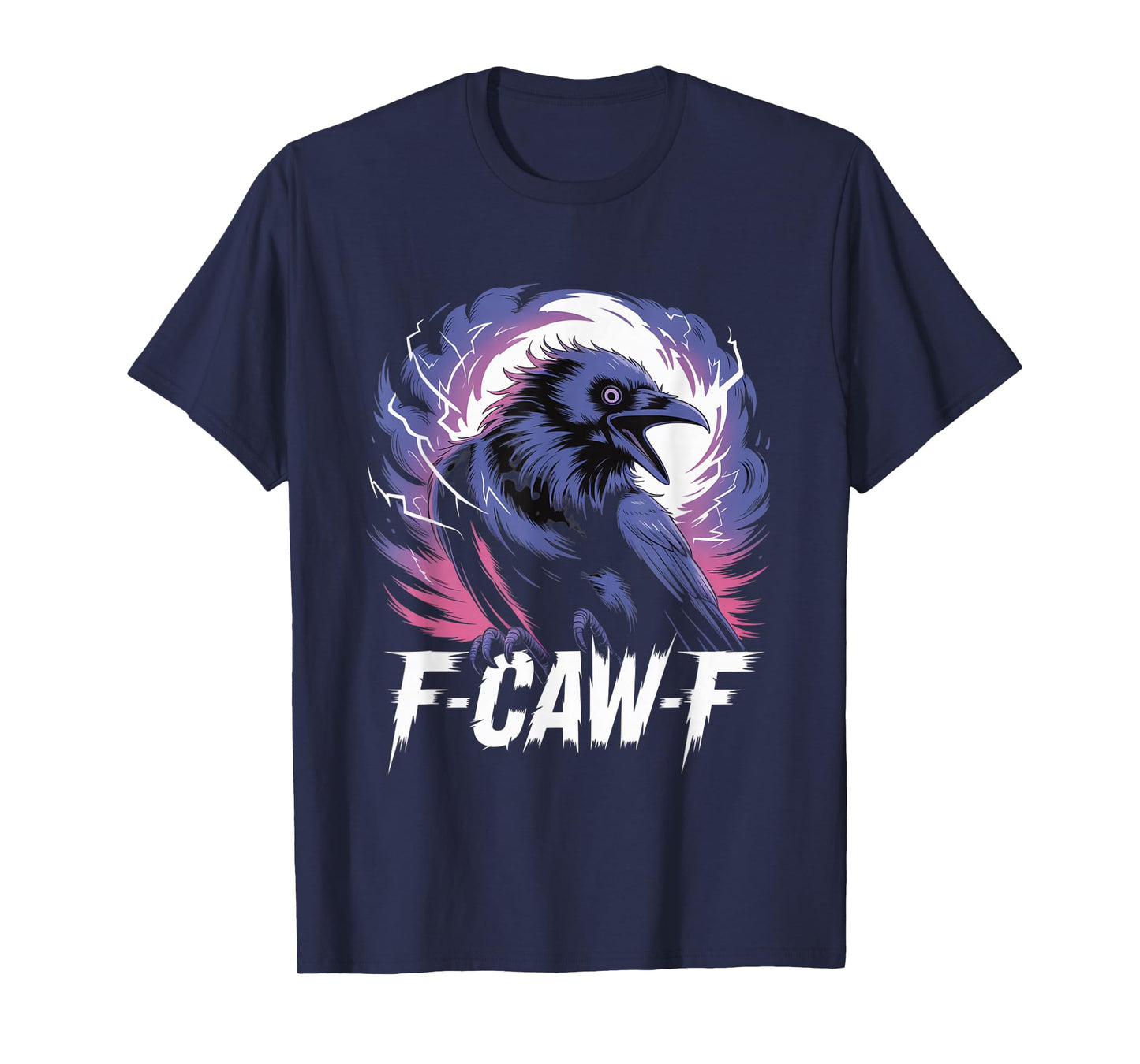 F-Caw-F Crow Funny Gothic Moon Black Bird Halloween T-Shirt