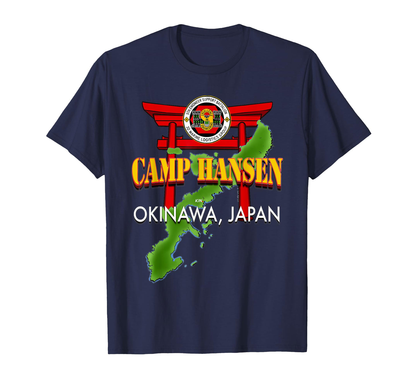 9th Engineer Support Battalion Camp Hansen Okinawa Japan T-Shirt