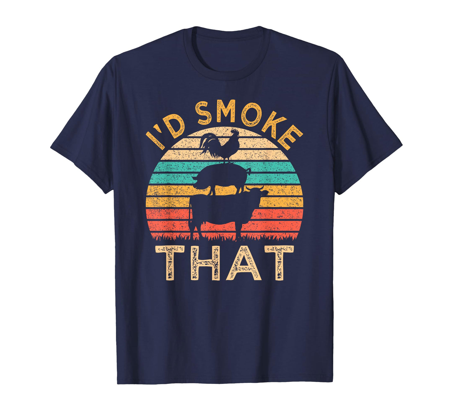 Funny BBQ I'd Smoke That Barbeque Retro Grilling T-Shirt