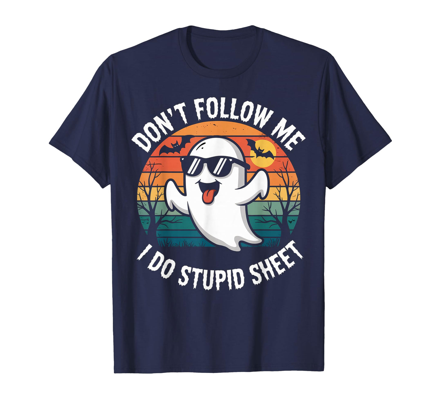 Ghost Retro Halloween Costume Men Women T-Shirt