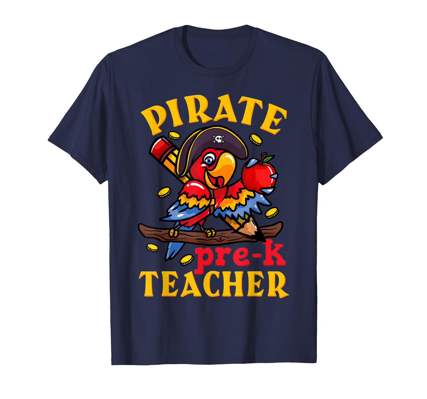Pirate Pre-K Teacher Preschool Halloween T-Shirt for Men Women Kids