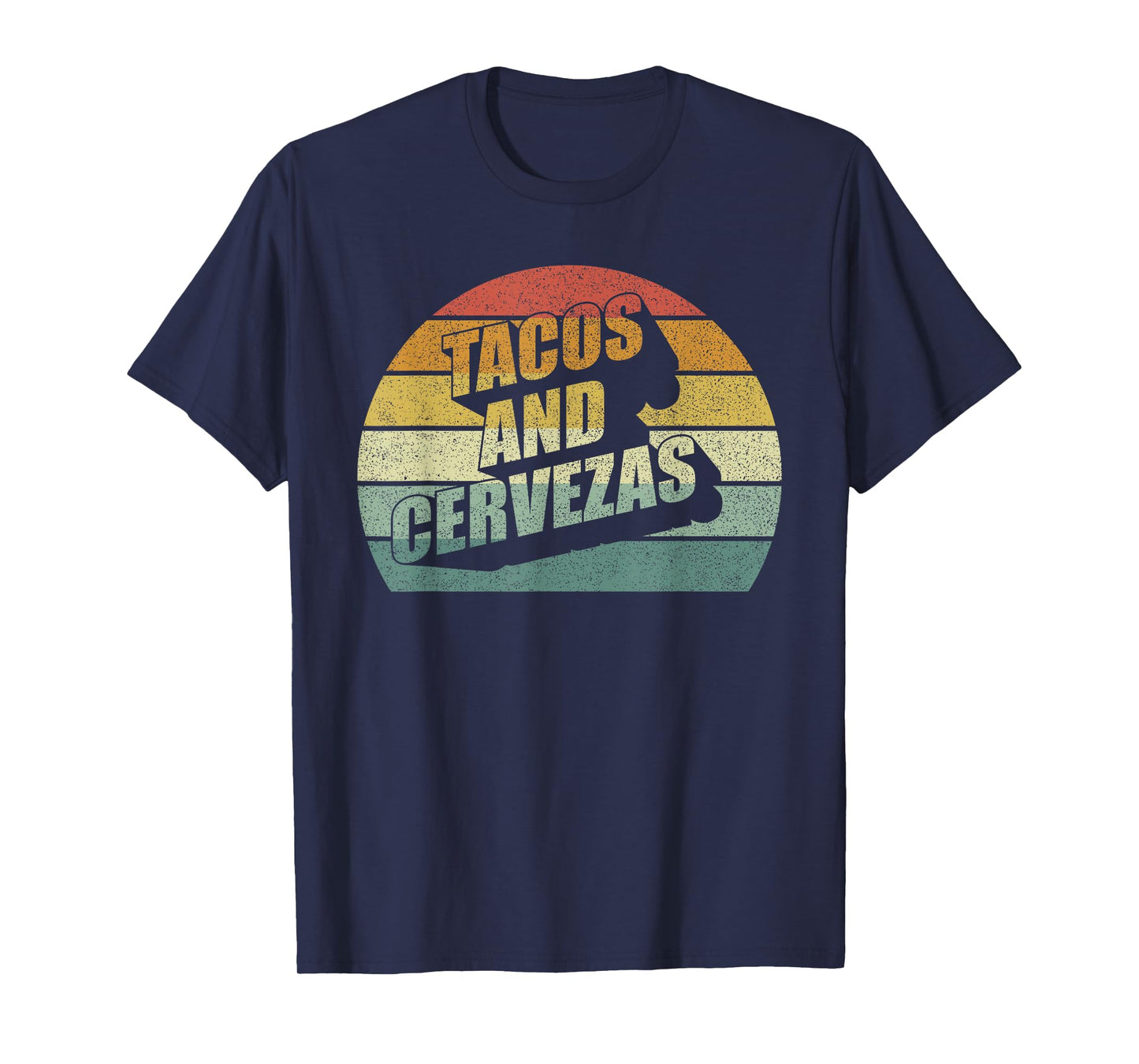 Retro Tacos And Cervezas Funny Taco Beer Party Gifts Vintage T-Shirt