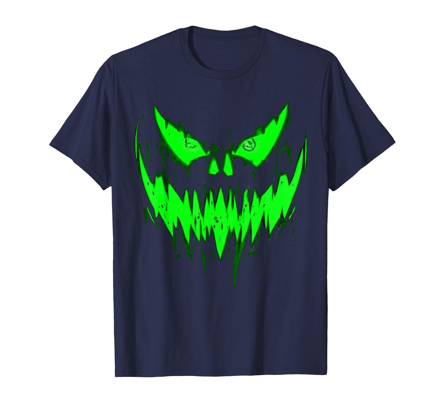 Halloween Scary Evil Pumpkin Face Jack O Lantern Design T-Shirt