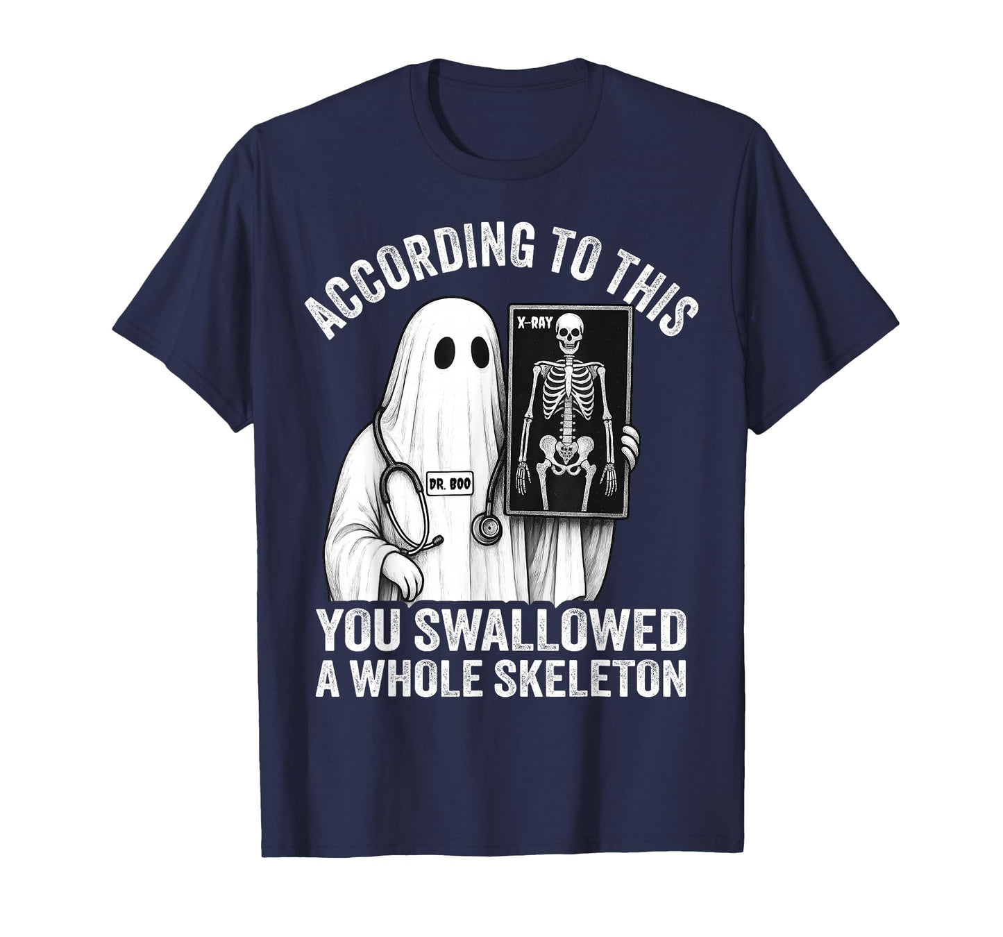 Funny Ghost Doctor X-Ray Technician Halloween Medical Nurse T-Shirt