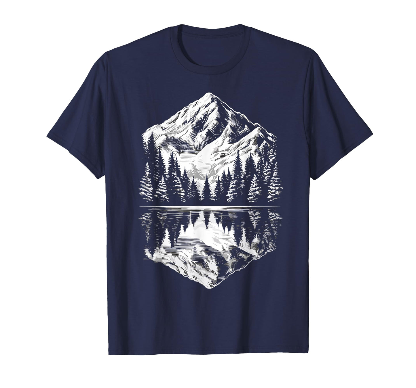 Wildlife Mountain Landscape Reflection Forest Outdoor T-Shirt