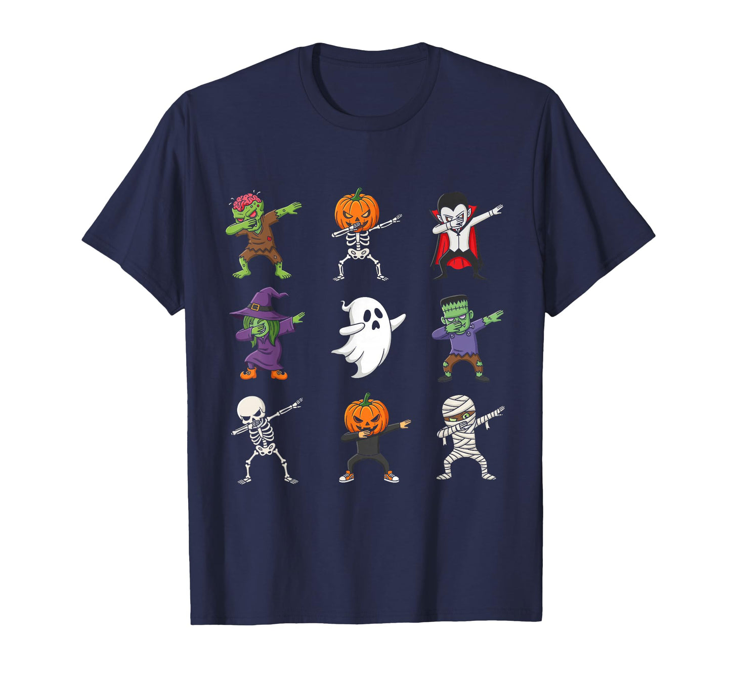 Dabbing Halloween Costumes Skeleton Zombie Pumpkin Mummy T-Shirt