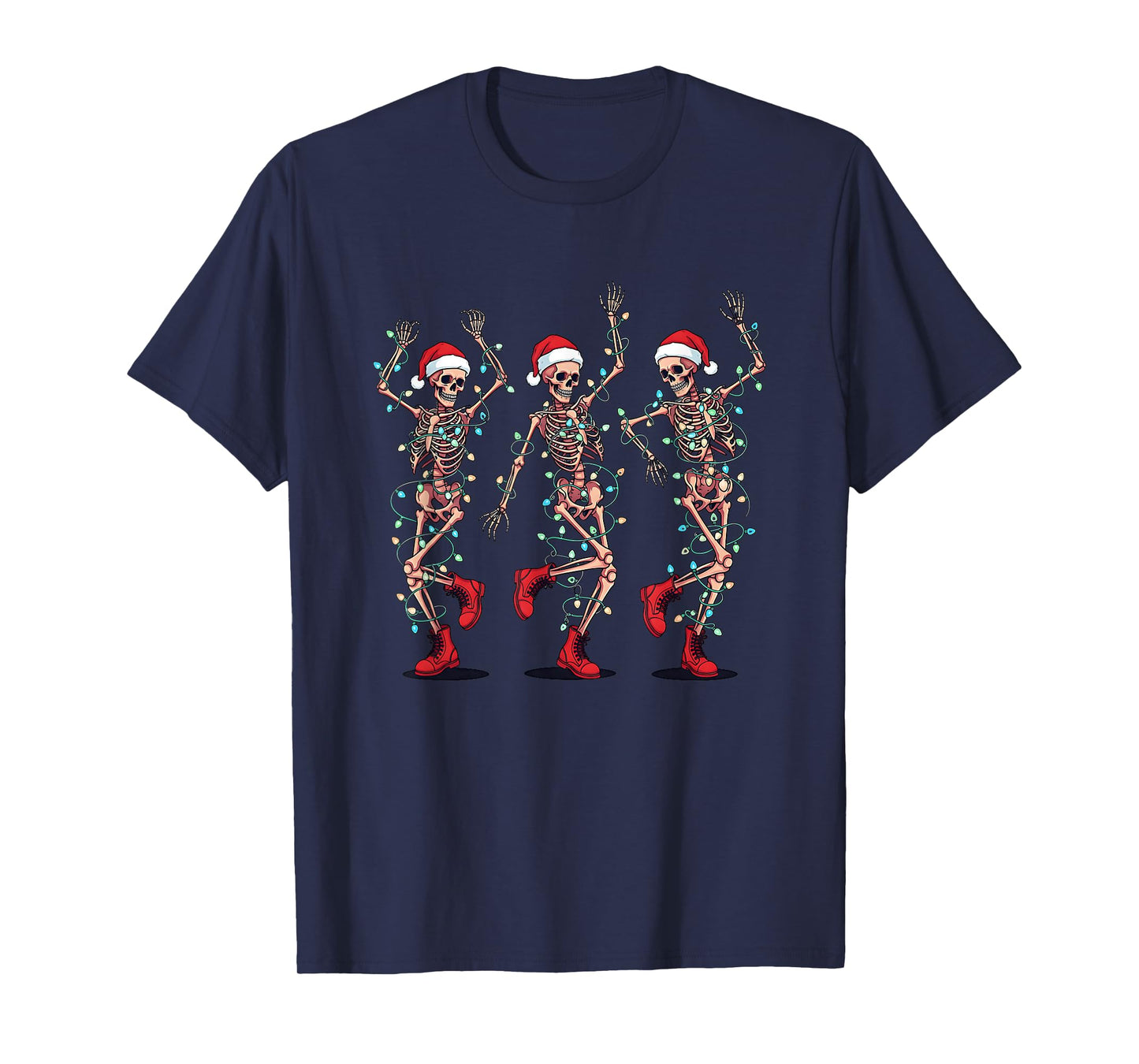 Dancing Skeletons Christmas Lights T-Shirt