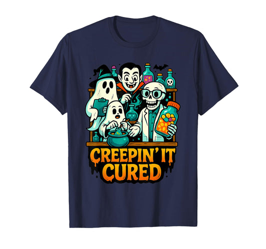 Creepy Halloween Lab Crew Monster Medicine Humor Funny T-Shirt