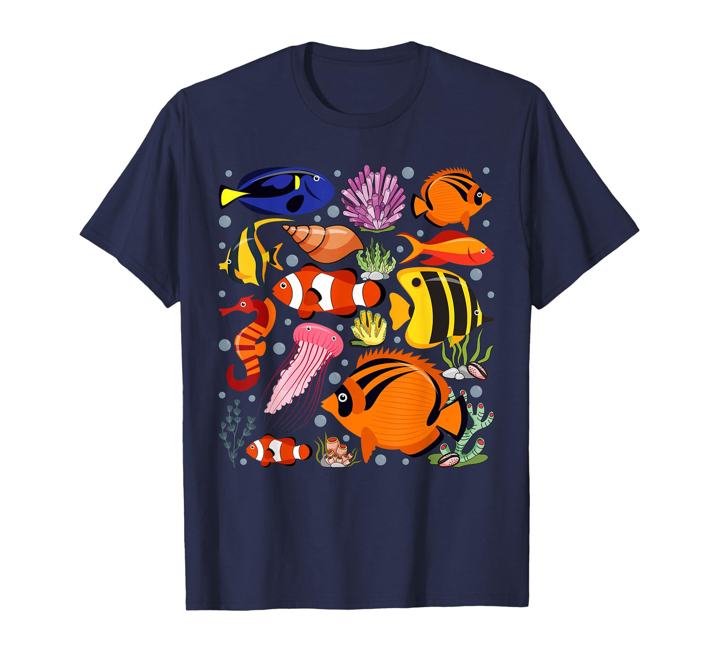 Cute Sea Animal Oceans Clownfish Aquarium Toddler Boy Girl T-Shirt