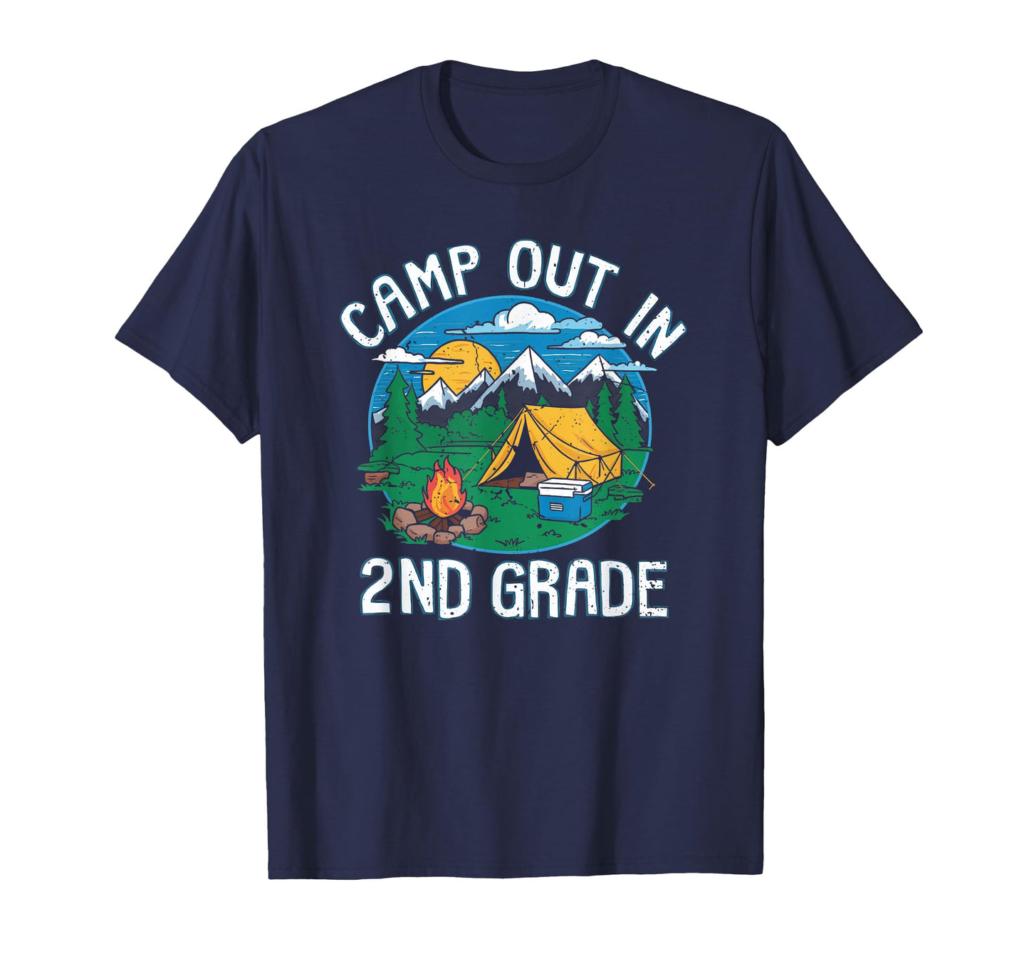 Camp out In 2nd Grade Funny Camping Lovers Back to School T-Shirt