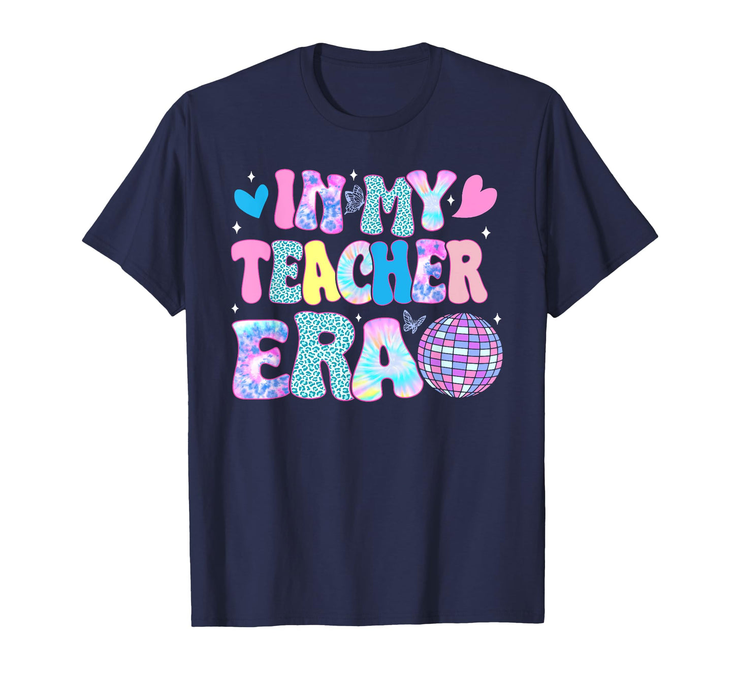 Tie Dye Leopard Print Disco In My Teacher Era T-Shirt