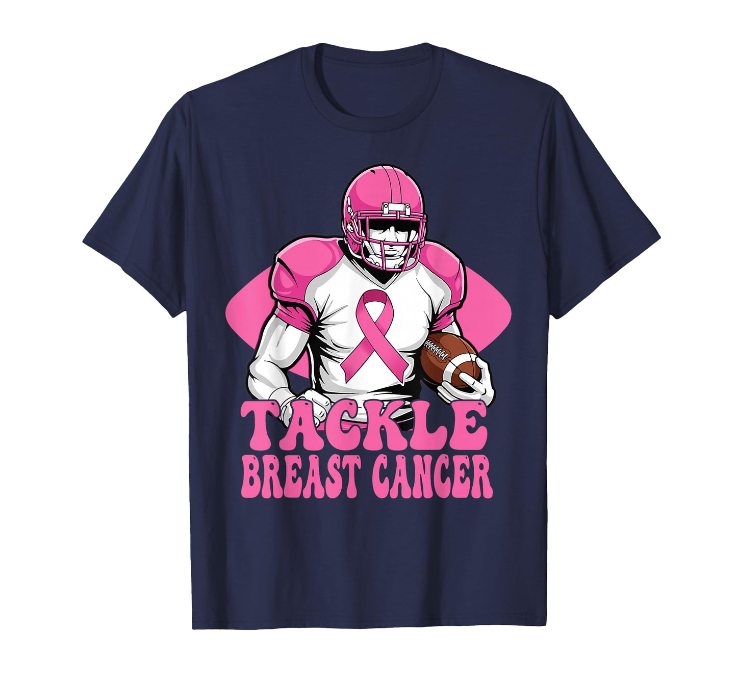 Tackle Breast Cancer Awareness American Football Women Kids T-Shirt