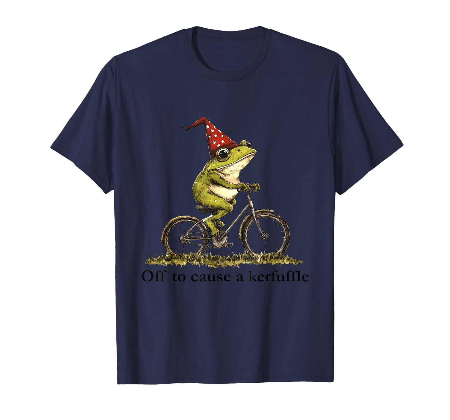 Off to Cause A Kerfuffle Frog Funny Weirdcore Sayings Unique T-Shirt