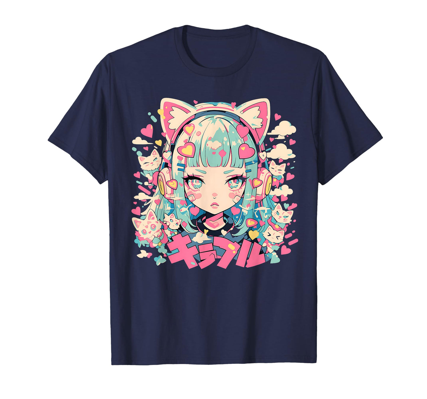 Anime Waifu Cute Anime manga Cat Girl Sweet Retro Japan T-Shirt