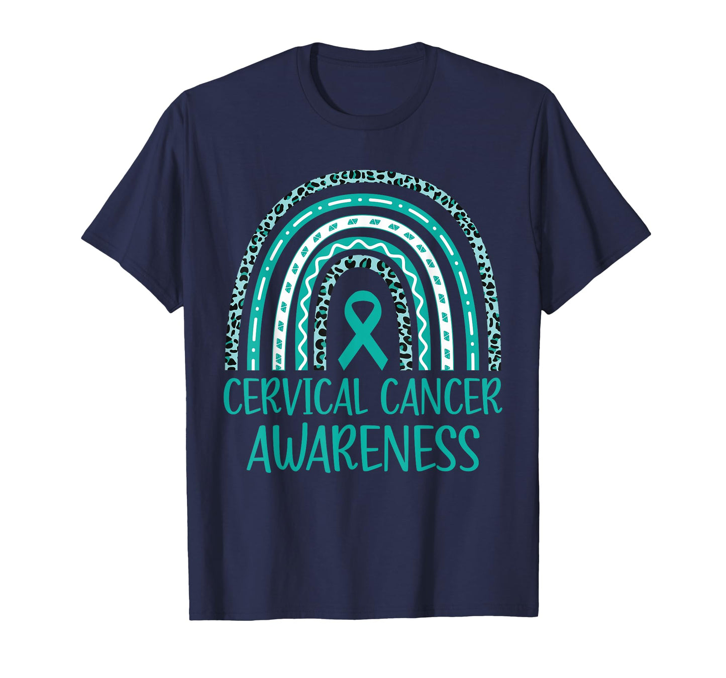 In January We Wear Teal and White Cervical Cancer Awareness T-Shirt