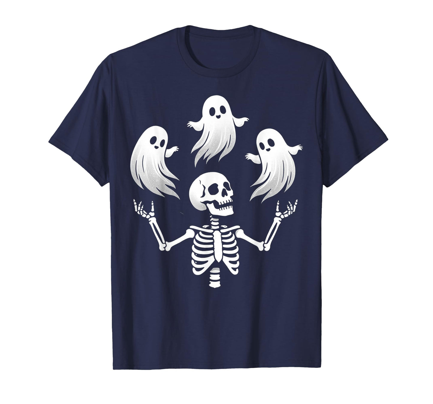 Skeleton Juggling Ghosts Funny Halloween Costume Spooky Fun T-Shirt