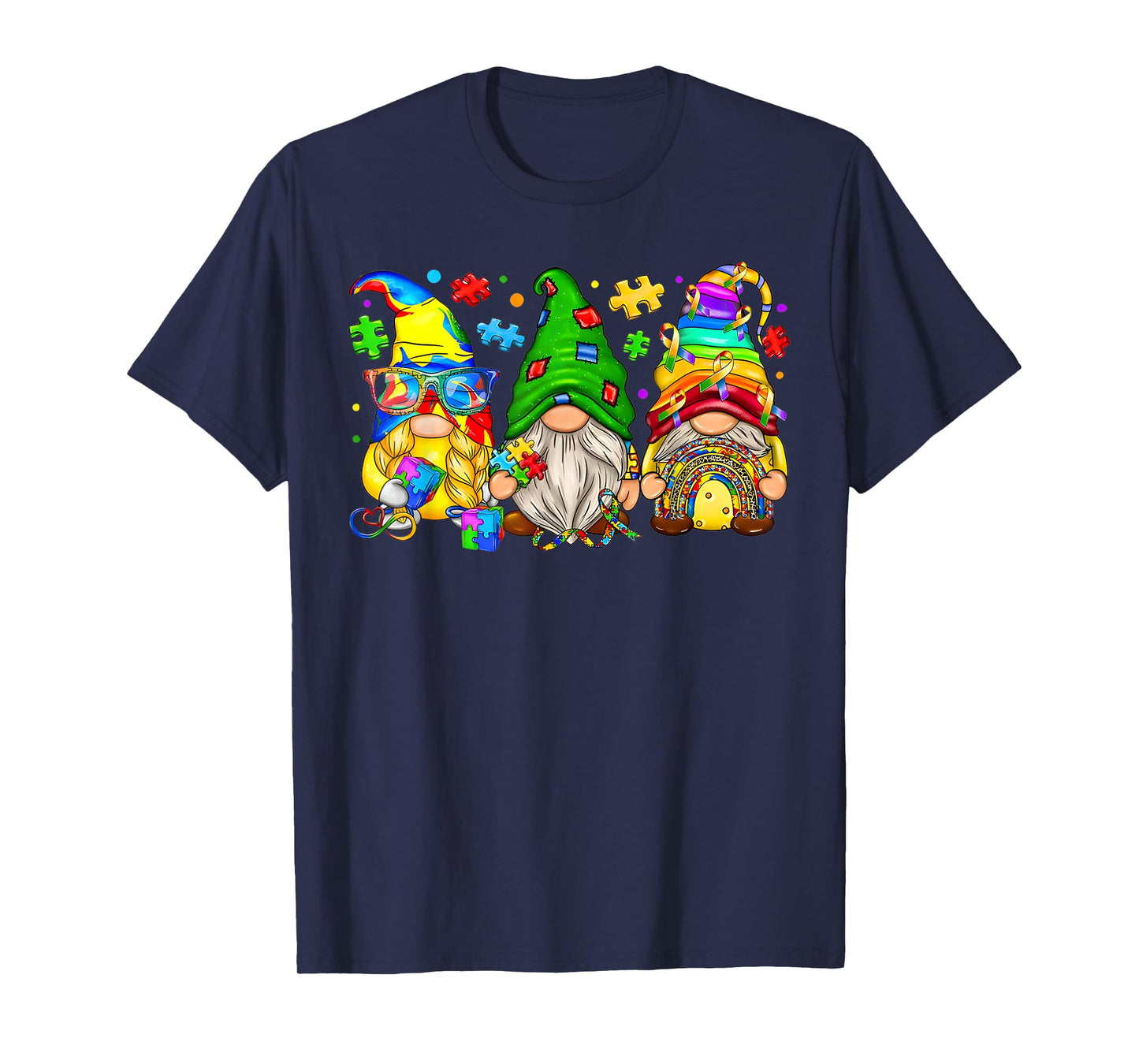 Accept Understand Love Gnome Autism Awareness T-Shirt