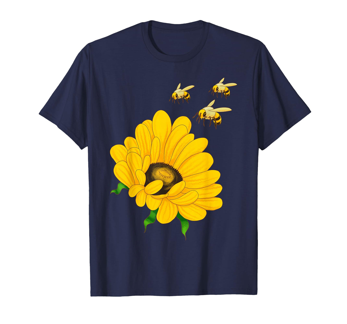 Sunflower Bees Retro Nature Summer Flower Beekeepers Gift T-Shirt