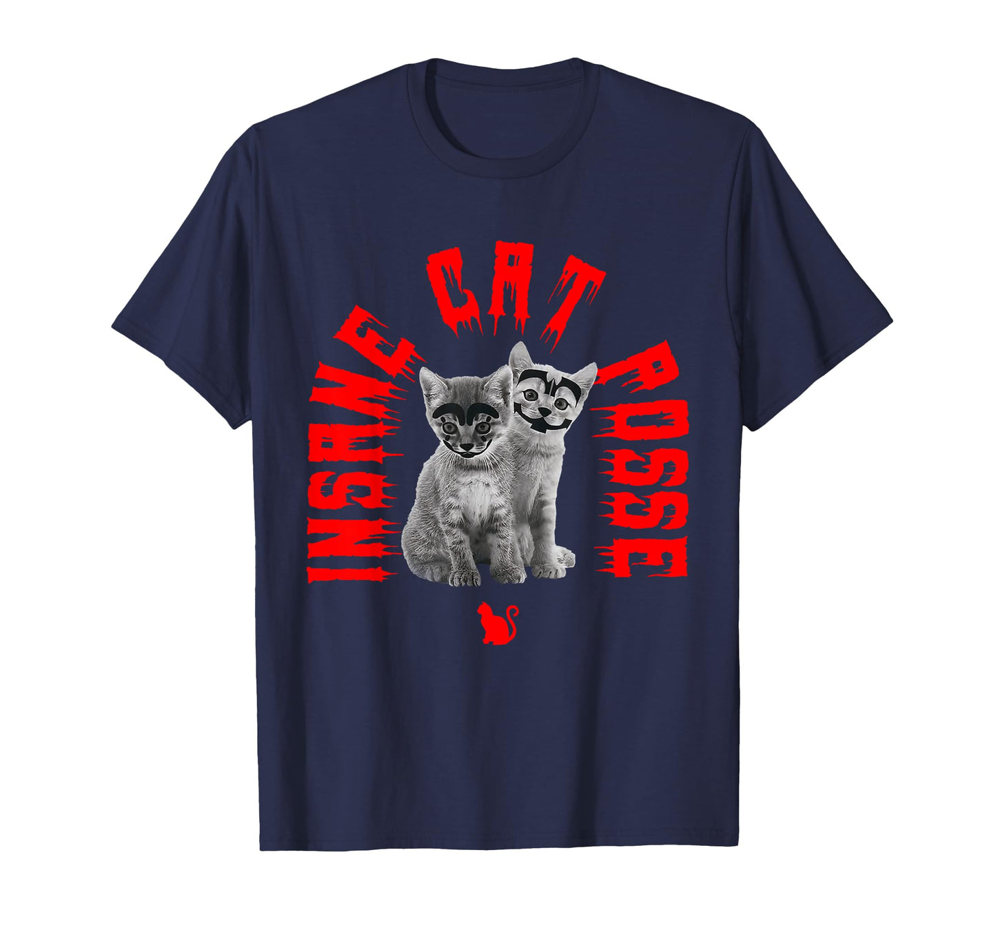 Insane Cat Posse Scary Cat Wear Horror Mask Spooky T-Shirt for Men Women