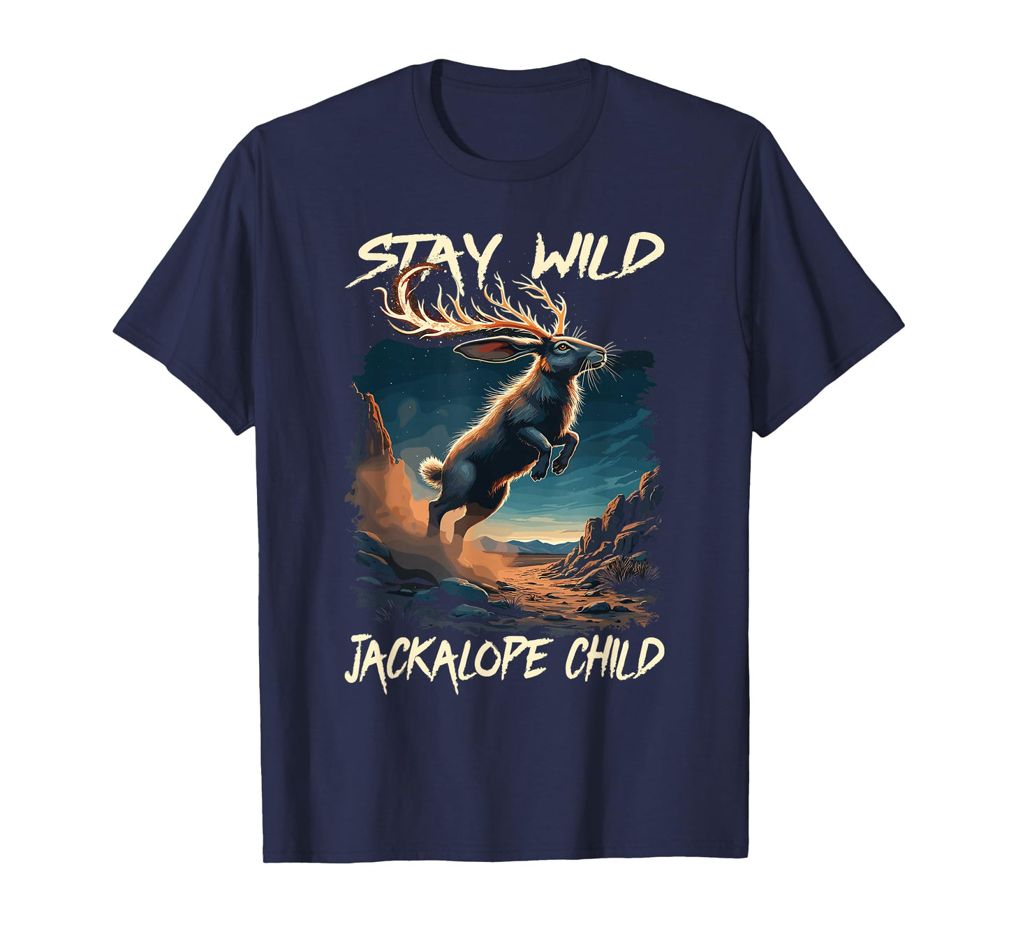 Stay Wild Jackalope Child Enchanted Creature T-Shirt
