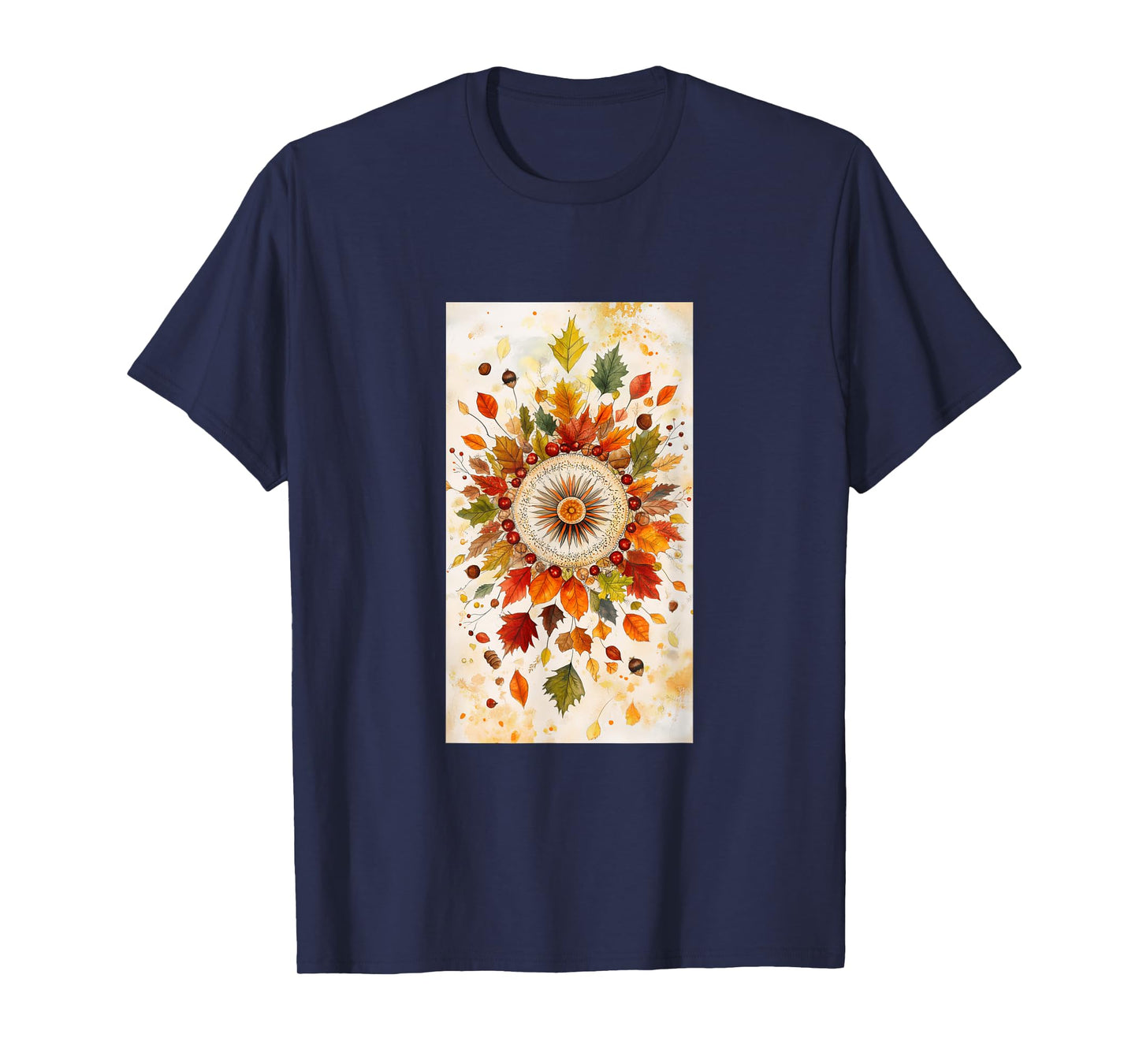 Autumn Leaves Nature Harvest Fall Woodland Botanical T-Shirt