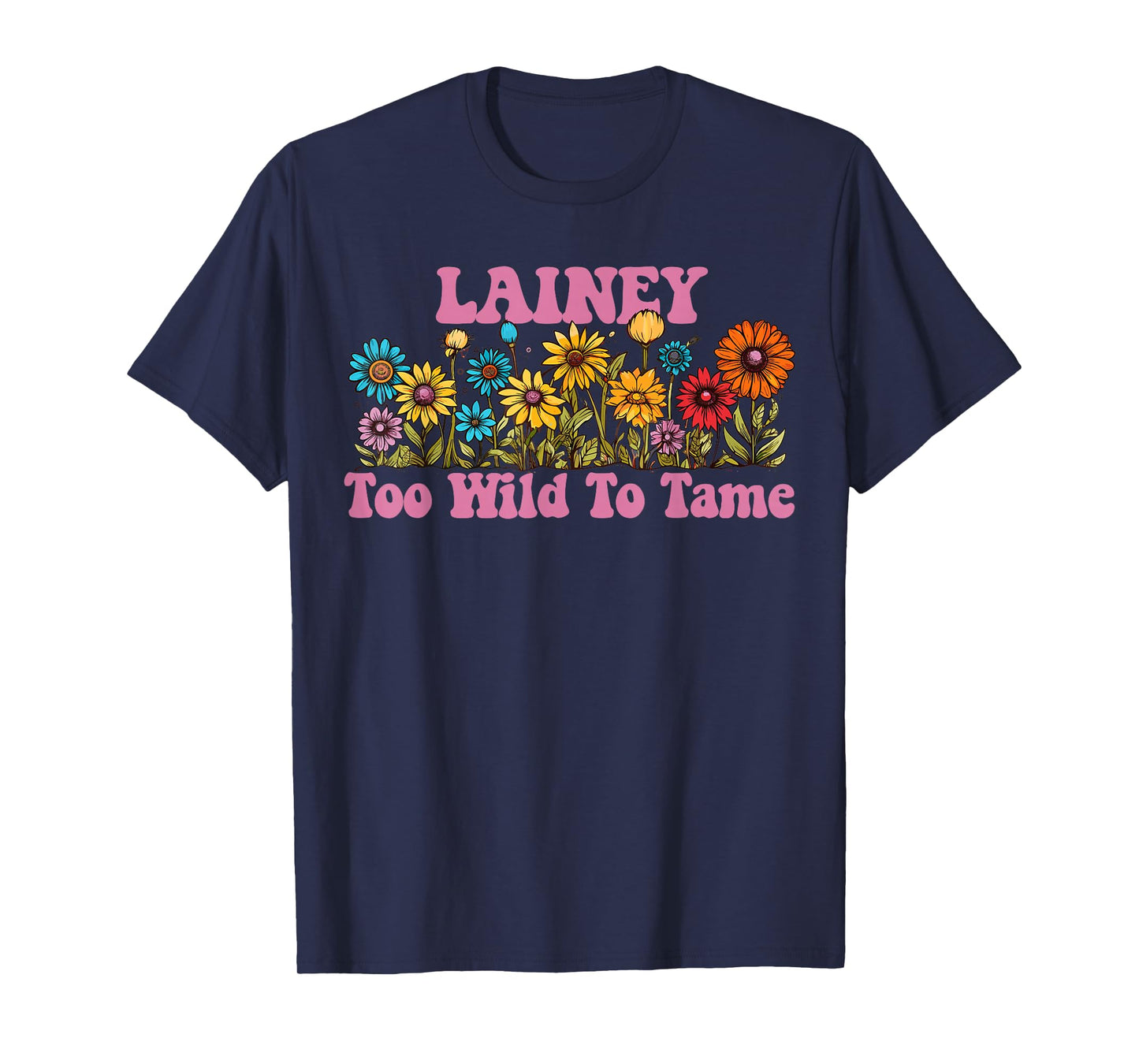 LAINEY Name Cute Retro Girls Wildflower LAINEY Name T-Shirt