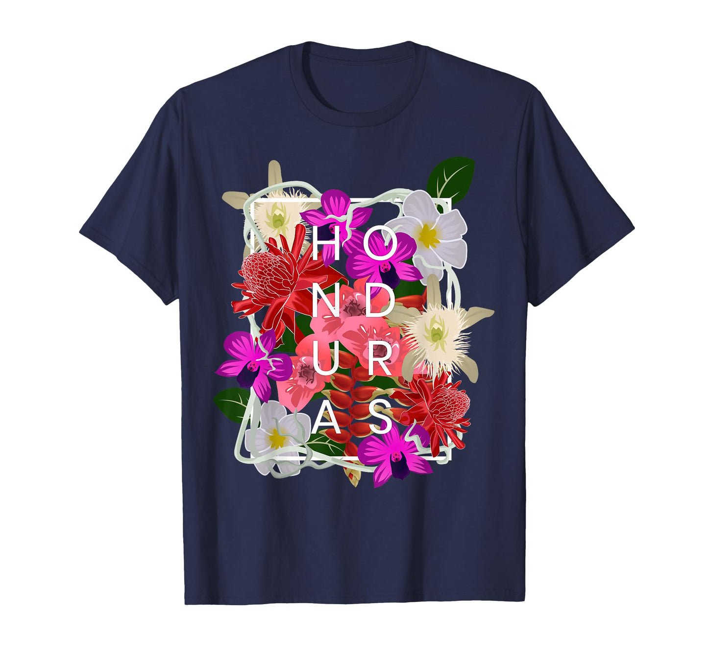 Flowers of Honduras Word Art - Honduran Pride T-Shirt