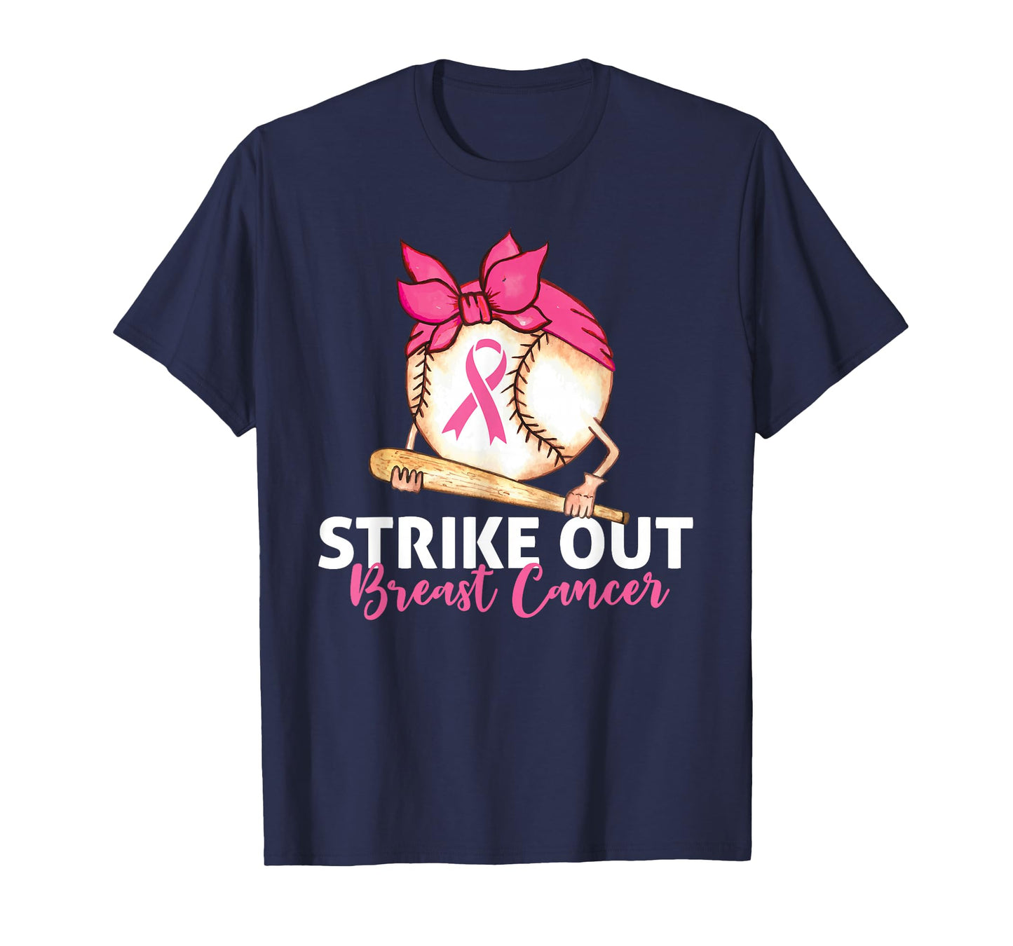 Strike Out Breast Cancer Awareness Baseball Softball Fighter T-Shirt