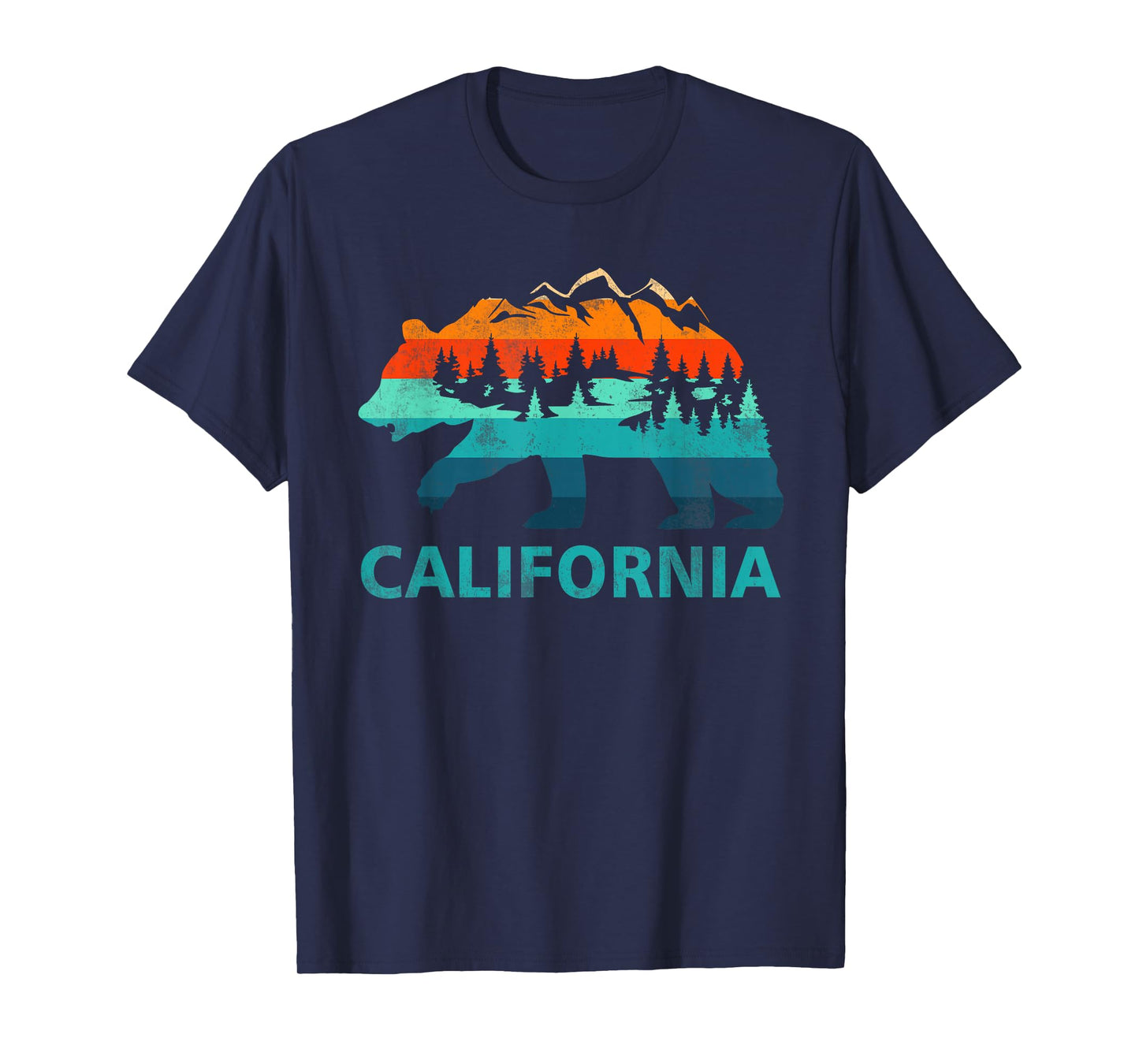 California Bear Vintage Retro Nature Hiking Souvenir T-Shirt