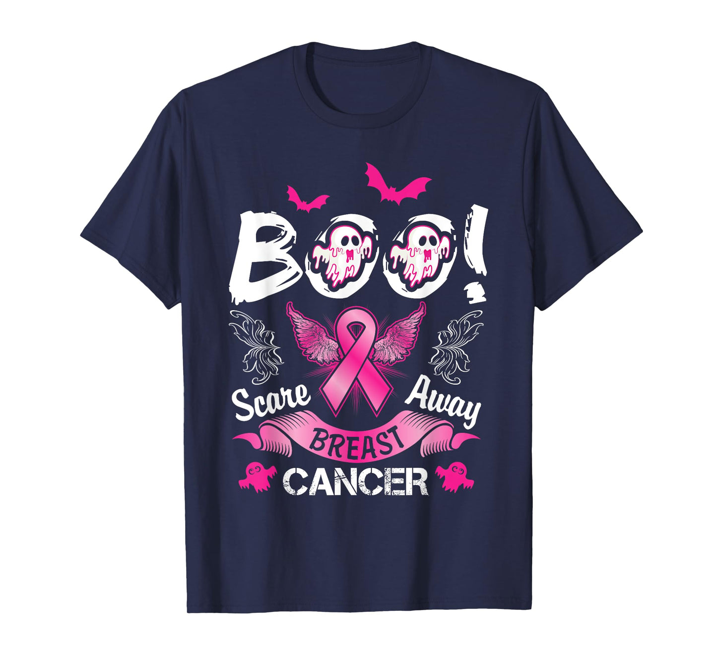 Scare away Breast Cancer, Funny Halloween T-Shirt