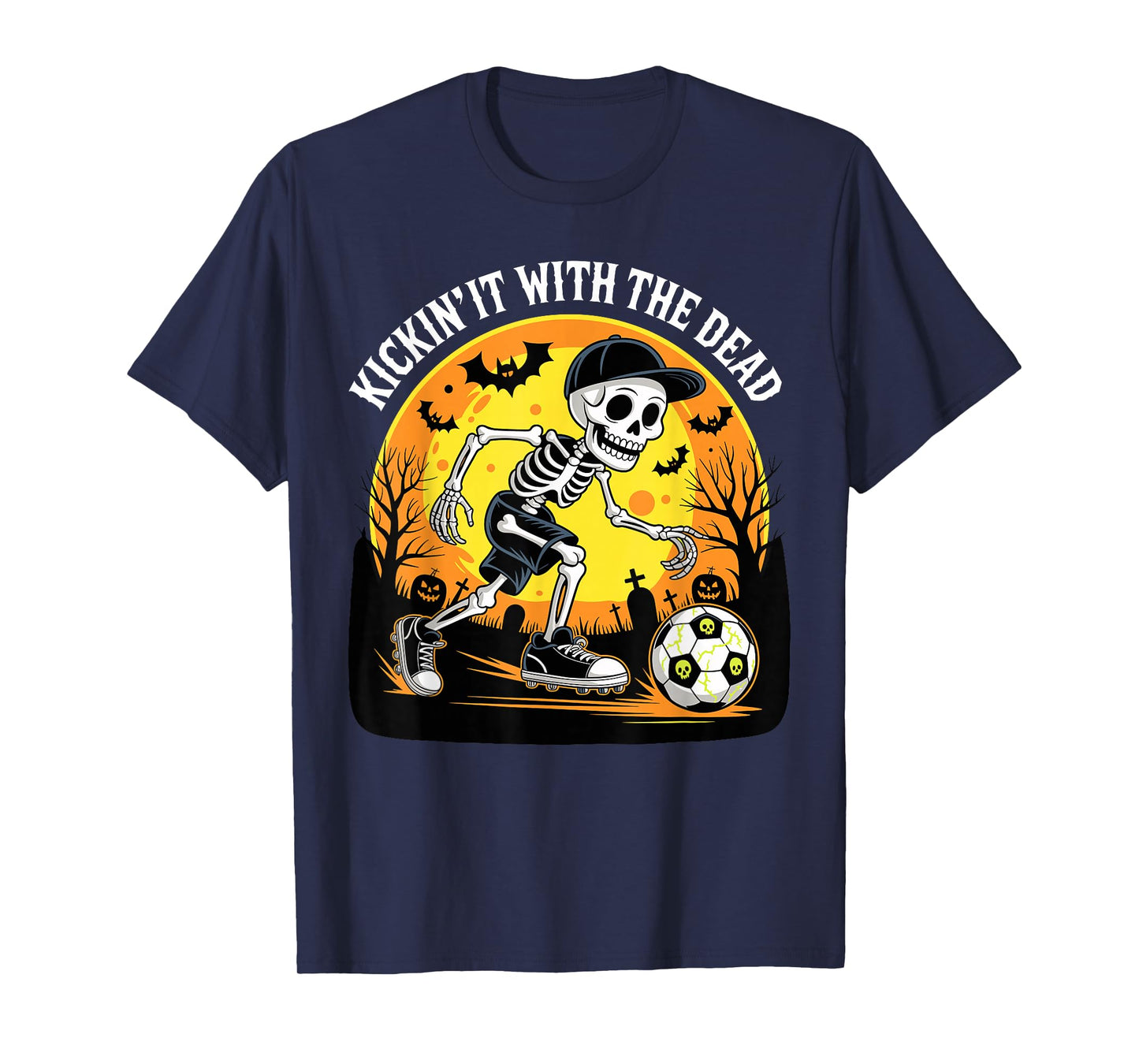 Kickin' It Halloween Skeleton Soccer Player T-Shirt