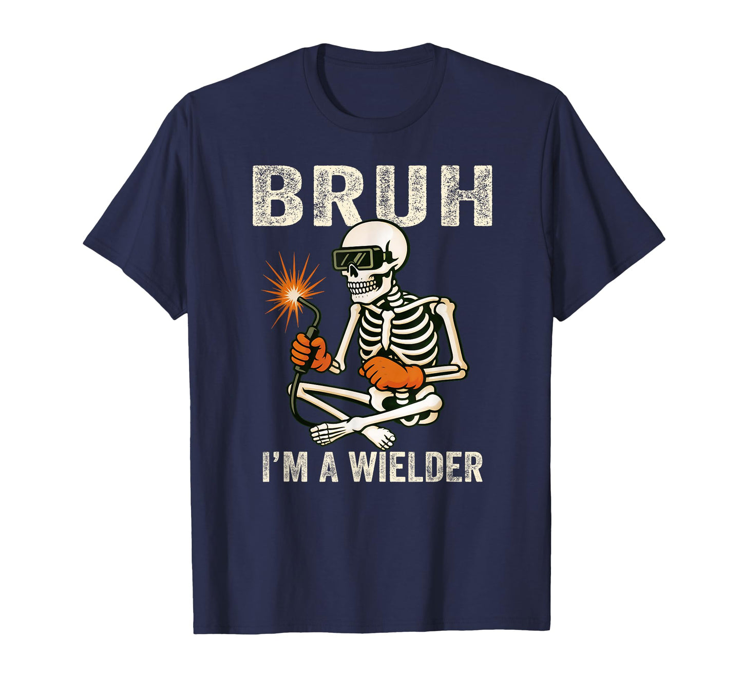Skeleton Bruh I'm A Wielder Costume Funny Halloween T-Shirt