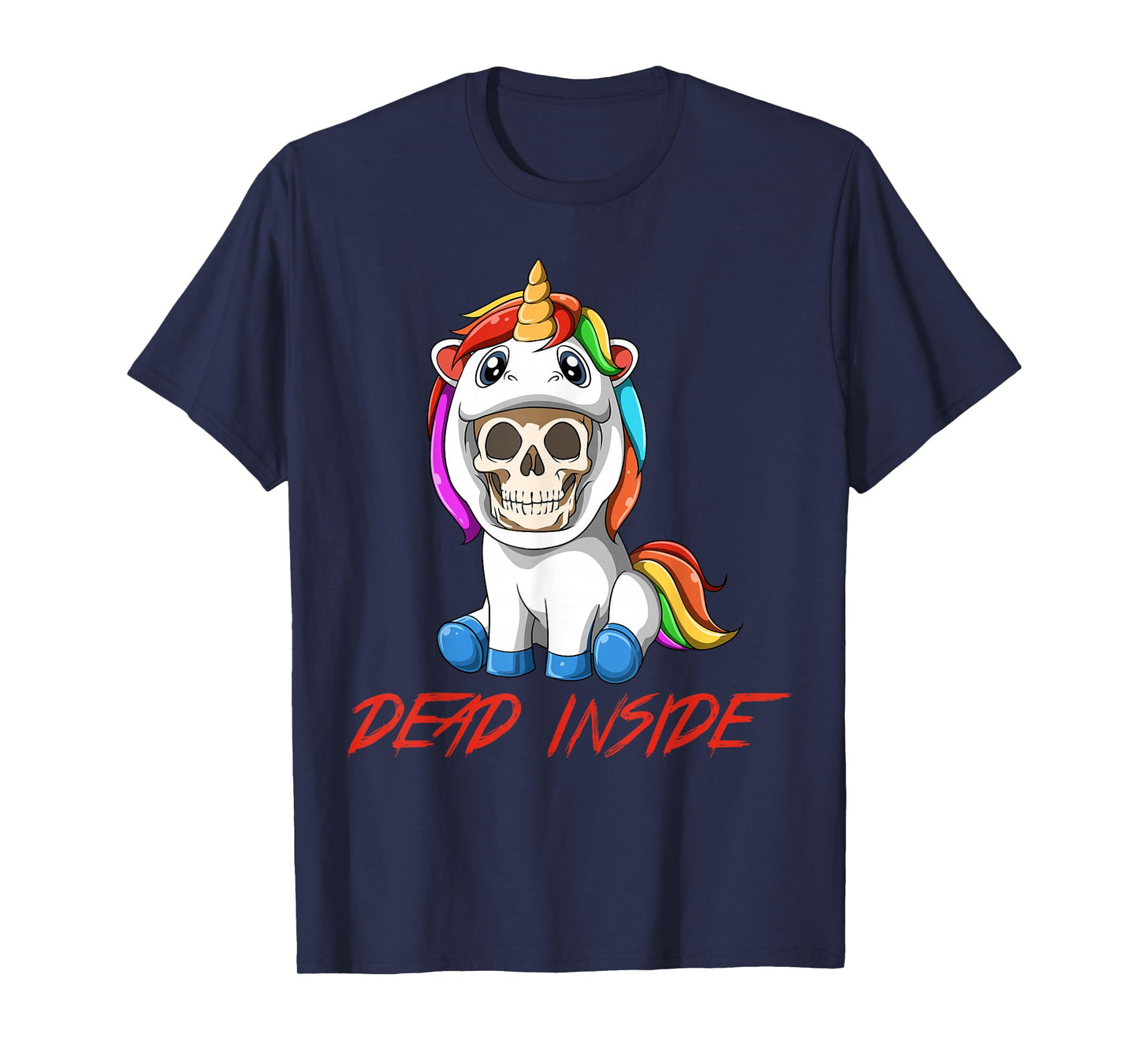 Skeleton in Unicorn Outfit - Sarcastic Unicorn T-Shirt