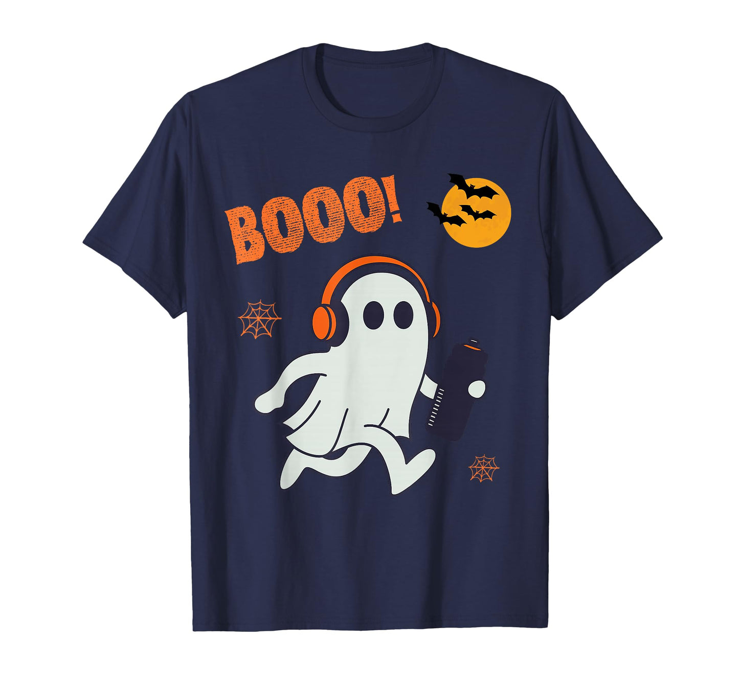 Vintage Halloween Skeleton Running Funny Spooky Costume T-Shirt