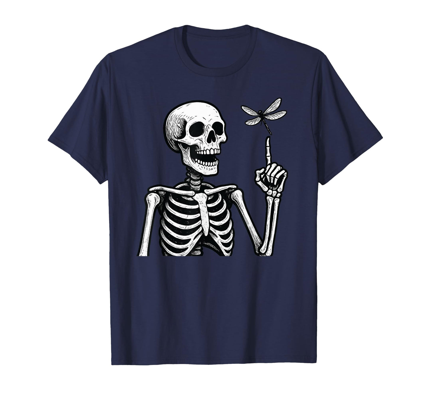 Skeleton Dragonfly Halloween T-Shirt