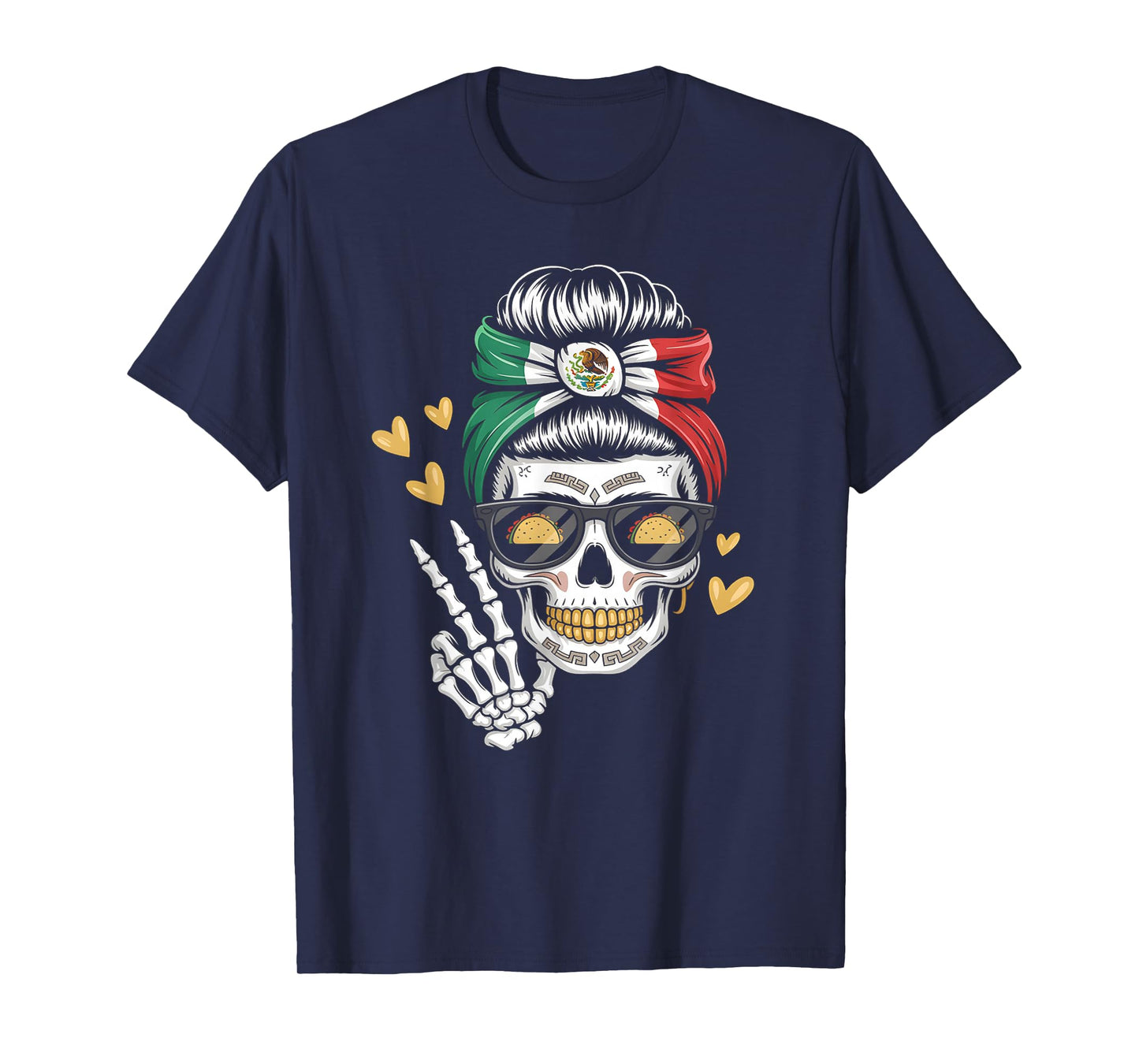 Skeleton Women Mexico Cinco De Mayo Mexican Independence Day T-Shirt