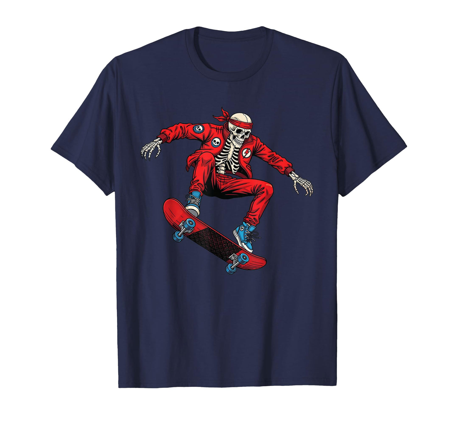 Skateboarding Skeleton Riding Skateboard Skater Lovers T-Shirt