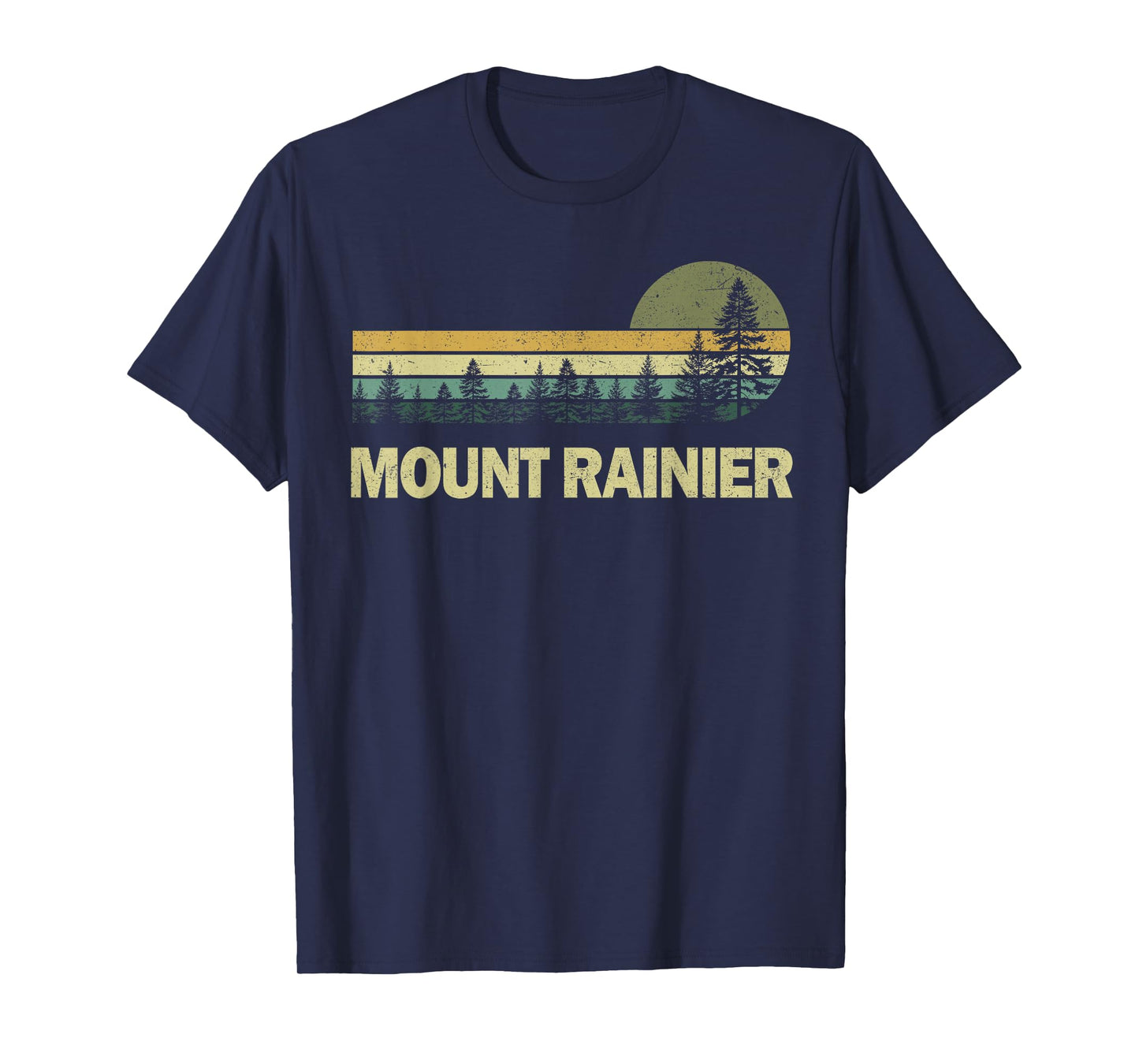 Vintage Mount Rainier National Park Graphic Mens Womens Tee T-Shirt
