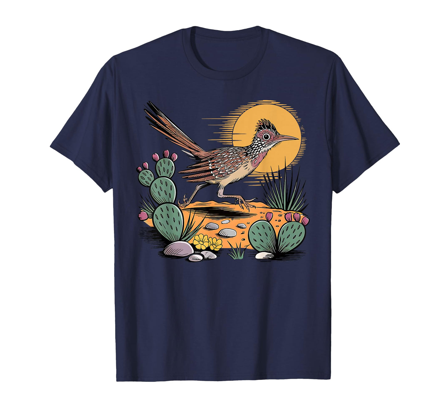 Desert Roadrunner Bird Cactus Botanical Nature Southwestern T-Shirt