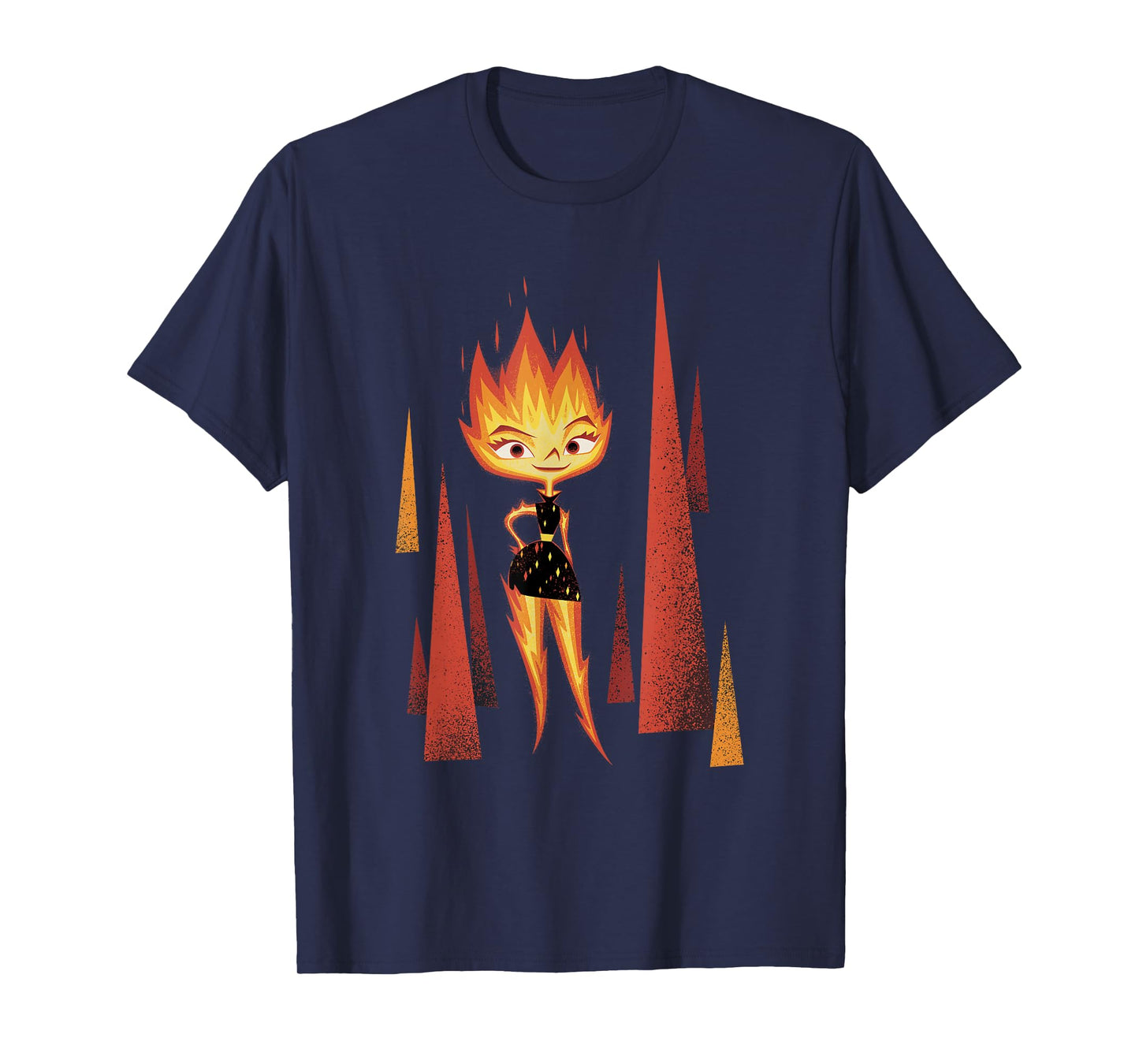 Disney Pixar Elemental Minimalistic Fire Ember Portrait T-Shirt