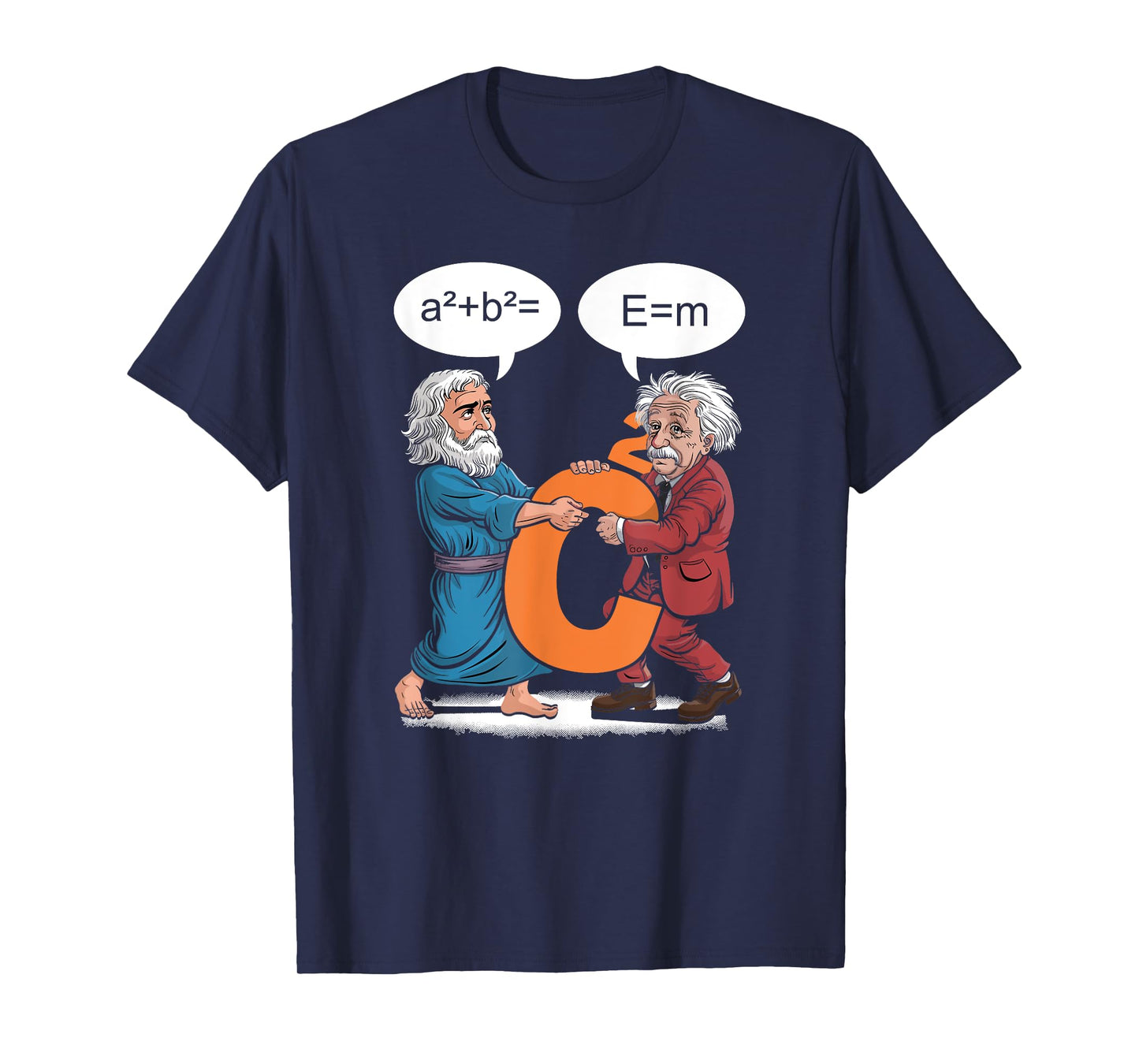 Funny Geek Outfit Nerd Costume Pythagoras vs Einstein T-Shirt