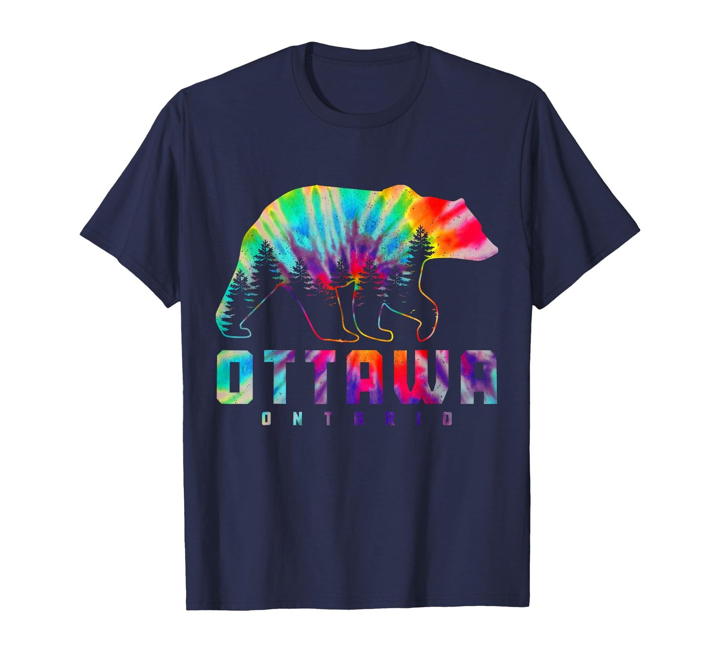 Ottawa Ontario Canada Tie Dye Bear Pride Outdoor Vintage T-Shirt