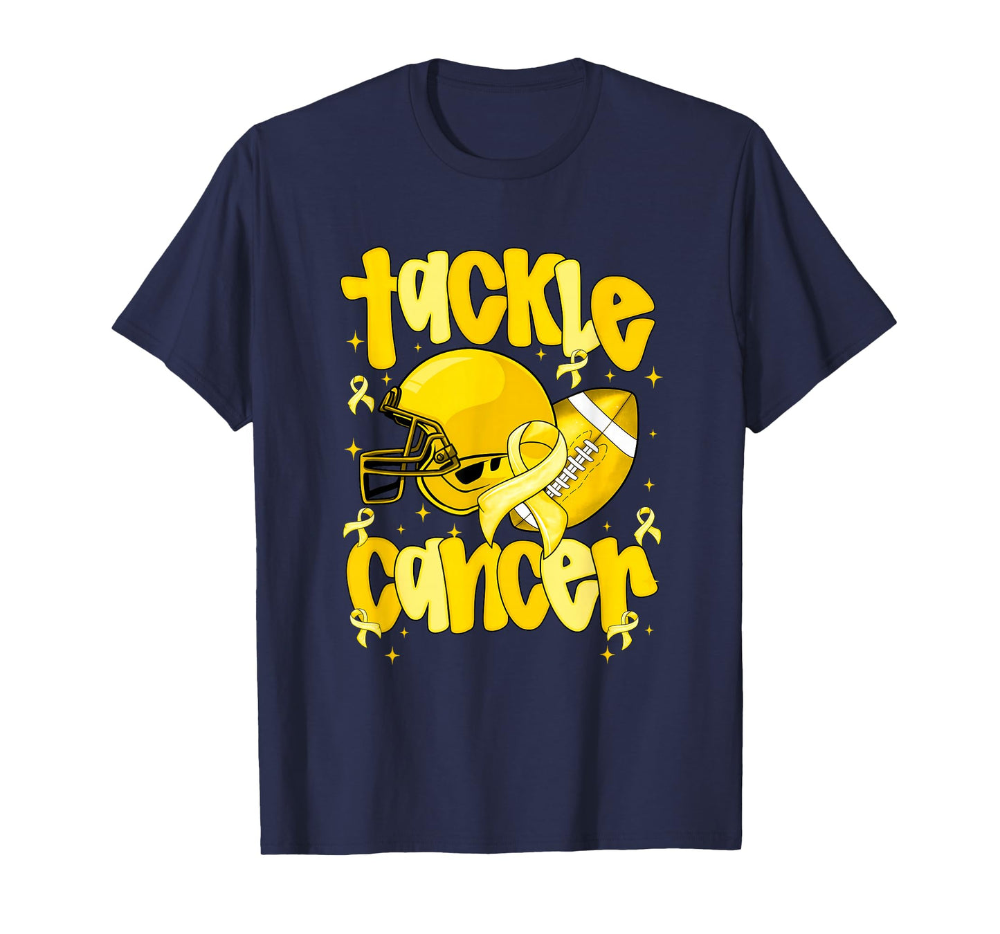 Tackle Cancer Football Childhood Cancer Awareness Women Kids T-Shirt
