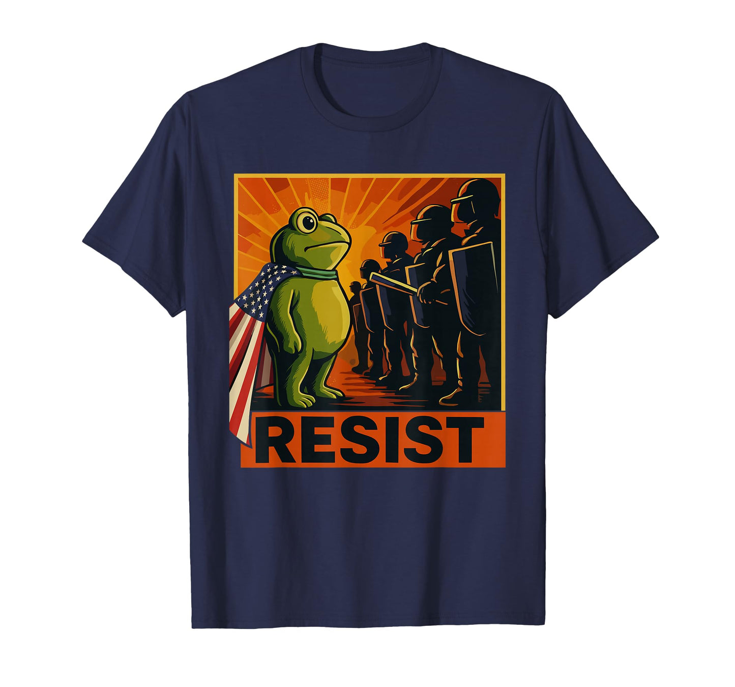 Frog Resist Portland Frog Protest Funny Nature Rally Design T-Shirt
