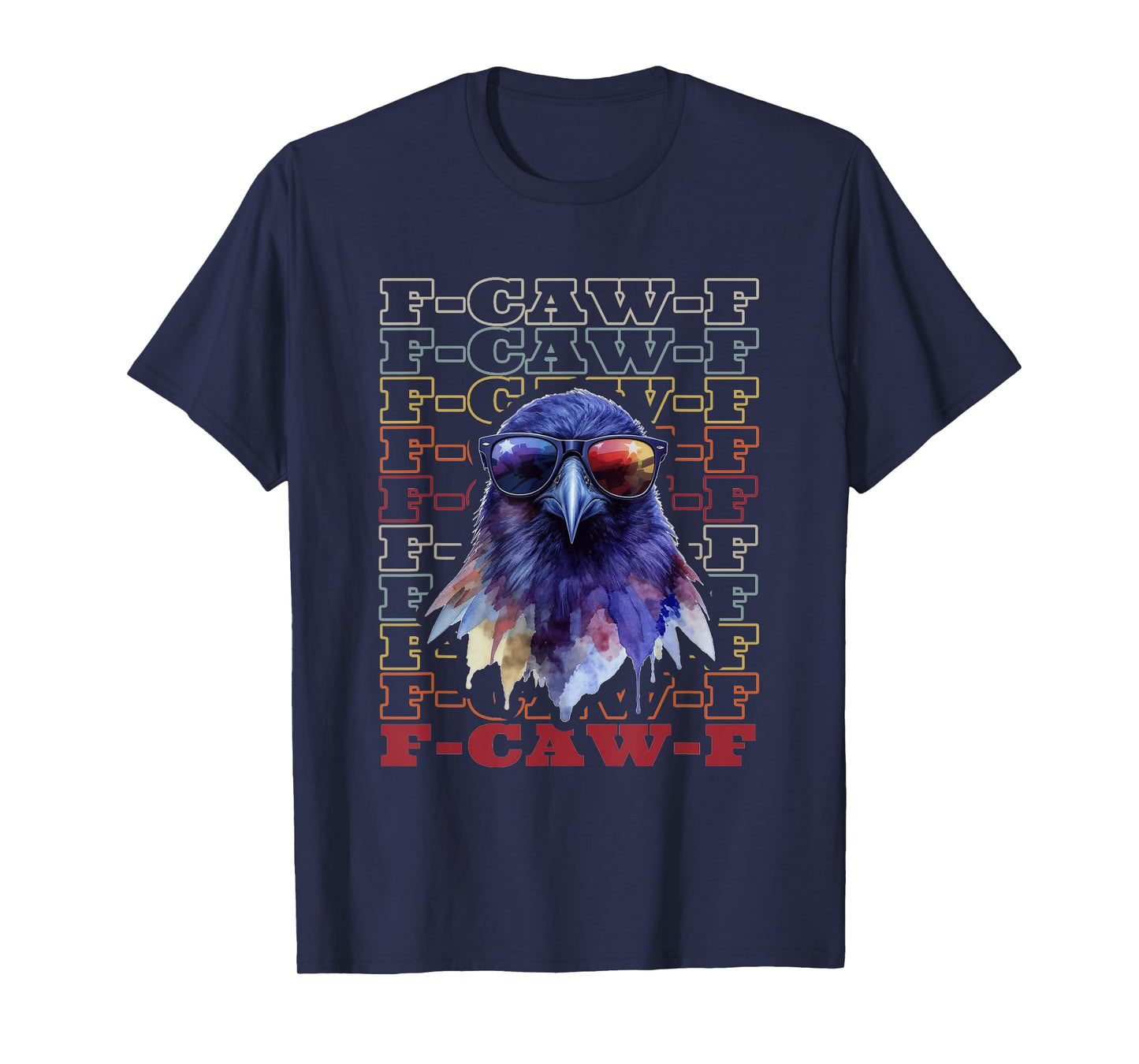 F-Caw-F Funny Retro Crow Raven Meme Men Women T-Shirt