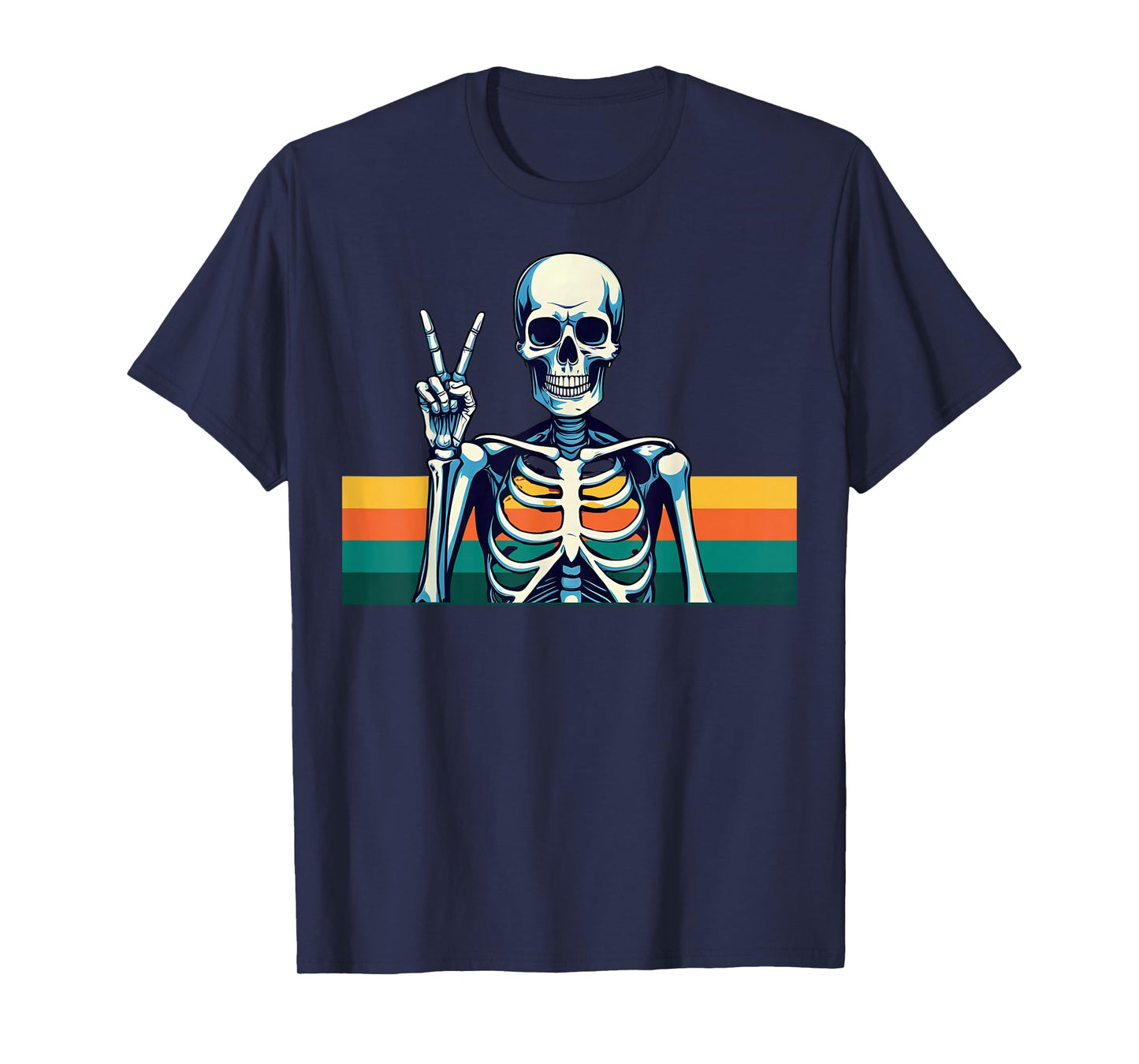 Skeleton Hand Peace Sign, Halloween Skeleton Peace Hands T-Shirt