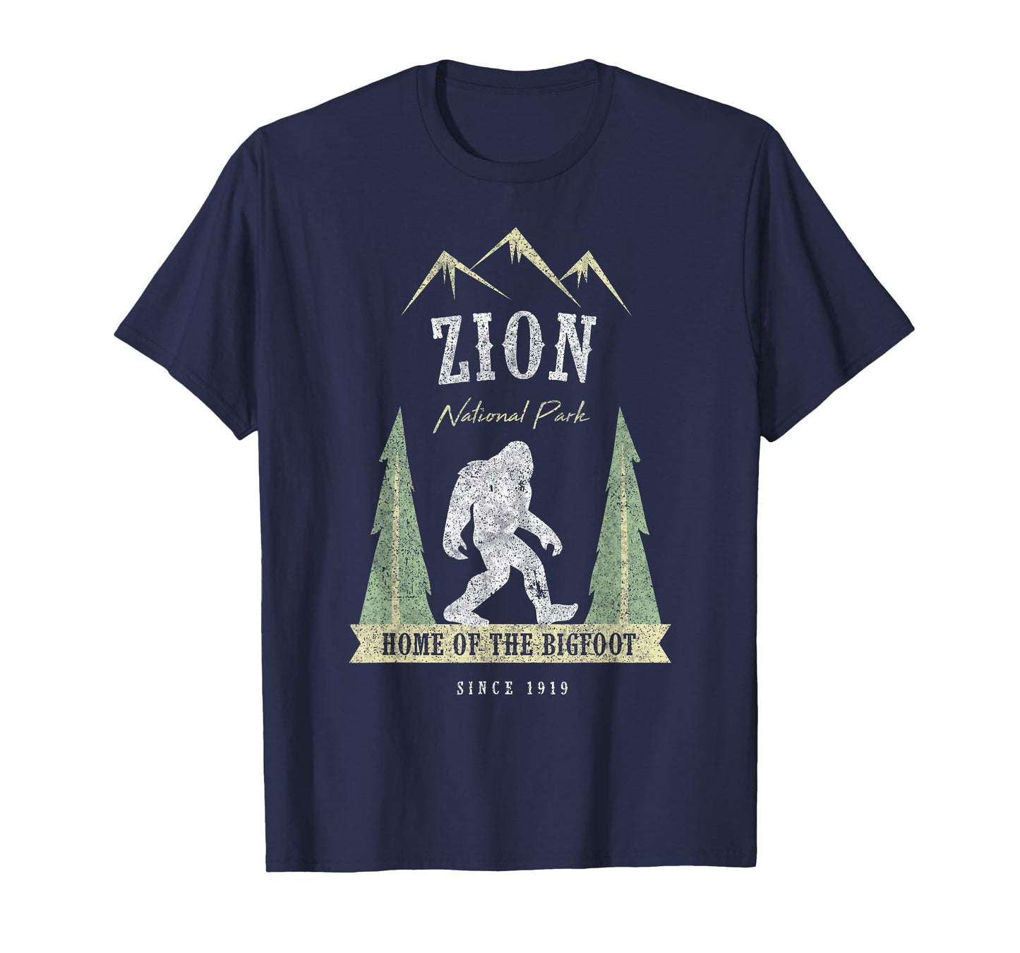 Zion National Park Shirt Vintage Bigfoot Utah Gift T-Shirt