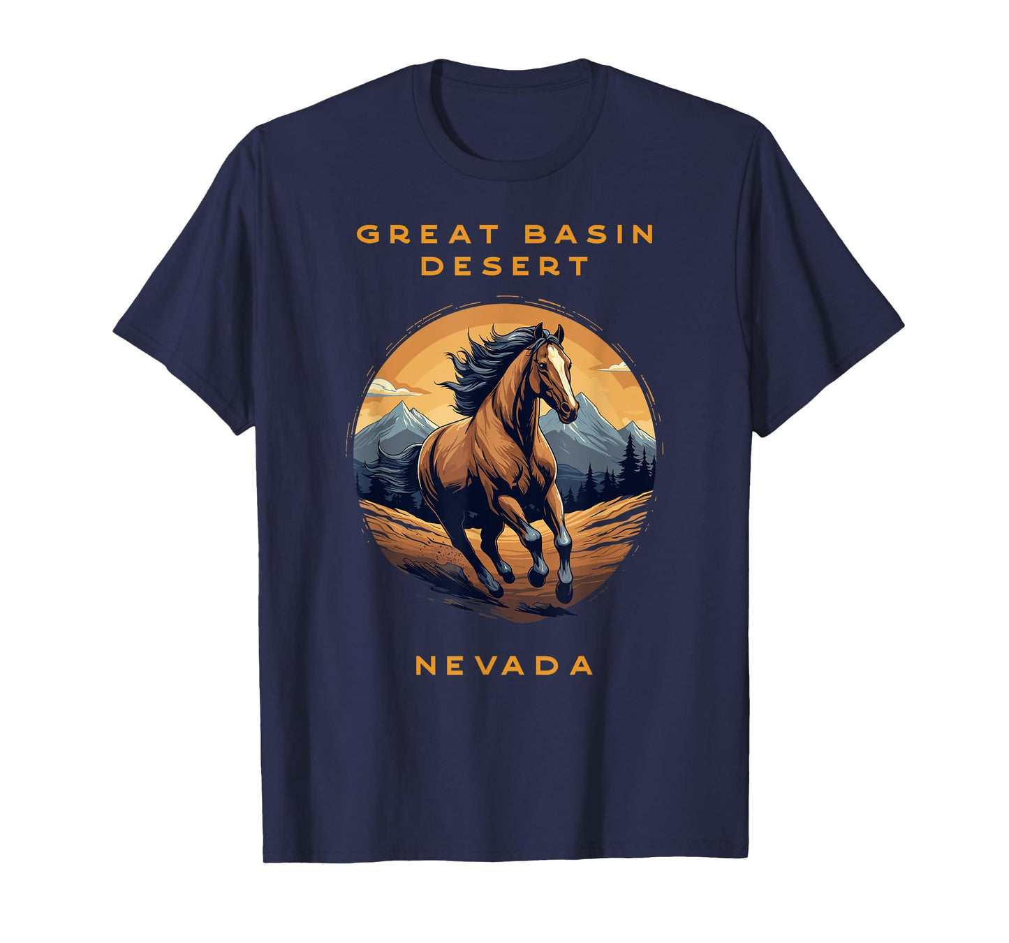 Great Basin Desert Nevada Wild Mustang Horse T-Shirt